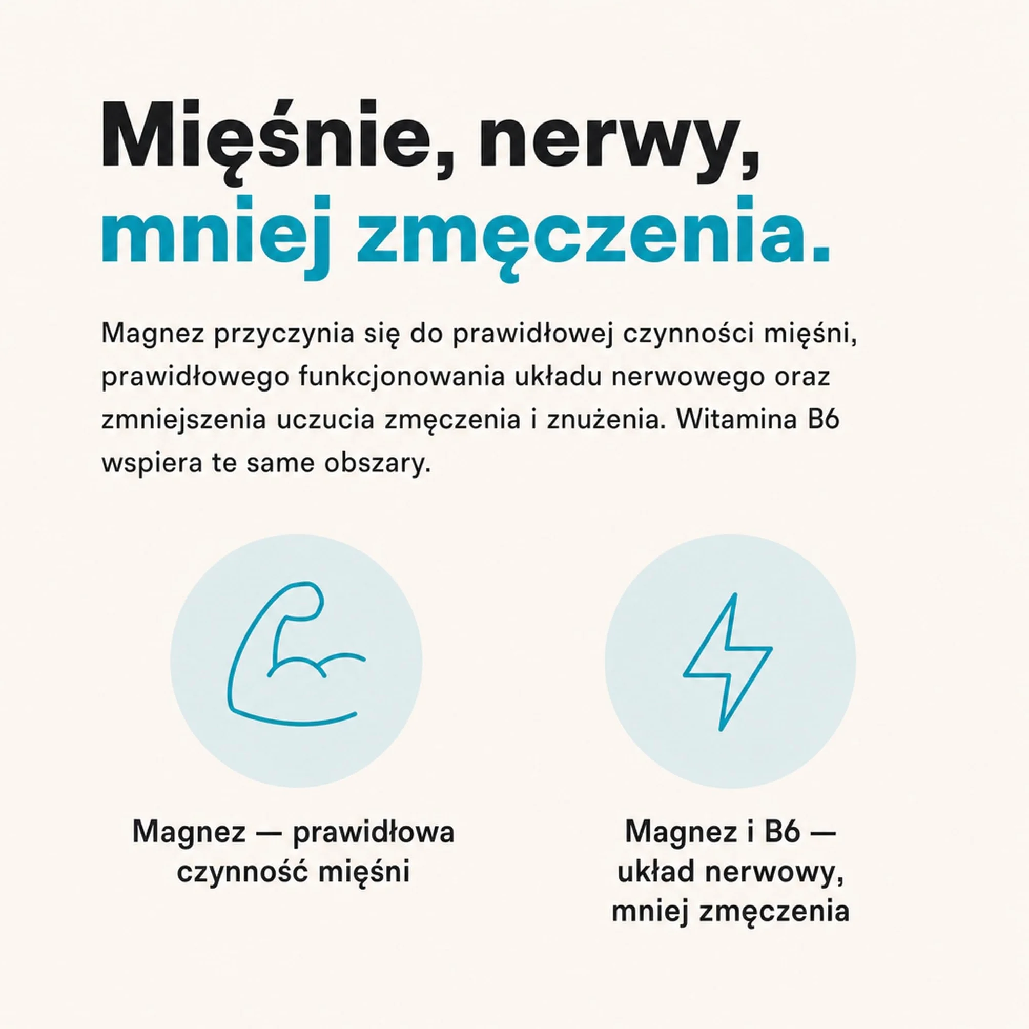 Magnez B6 – 4 Formy Organiczne: Taurynian, Cytrynian, Jabłczan, Mleczan – Przyczynia się do Prawidłowej Czynności Mięśni i Zmniejszenia Zmęczenia – Wegański, Bez Tlenku (90 Kapsułek)