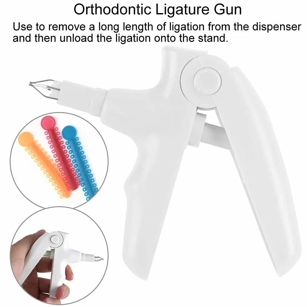 Pistolet do ligatury ortodontycznej narzędzie dentystyczne o-ringi gumowe opaski