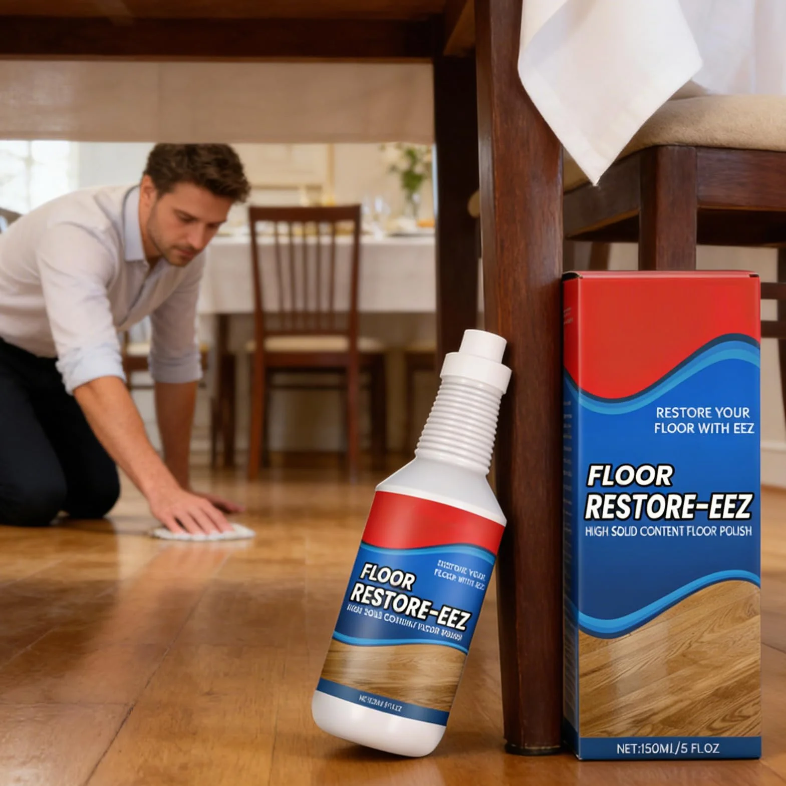 Floor Restore Eez, 2 sztuki, 150 ml, środek do renowacji podłóg, środek do odnawiania podłóg, do domu, mieszkania, salonu, sypialni, kuchni