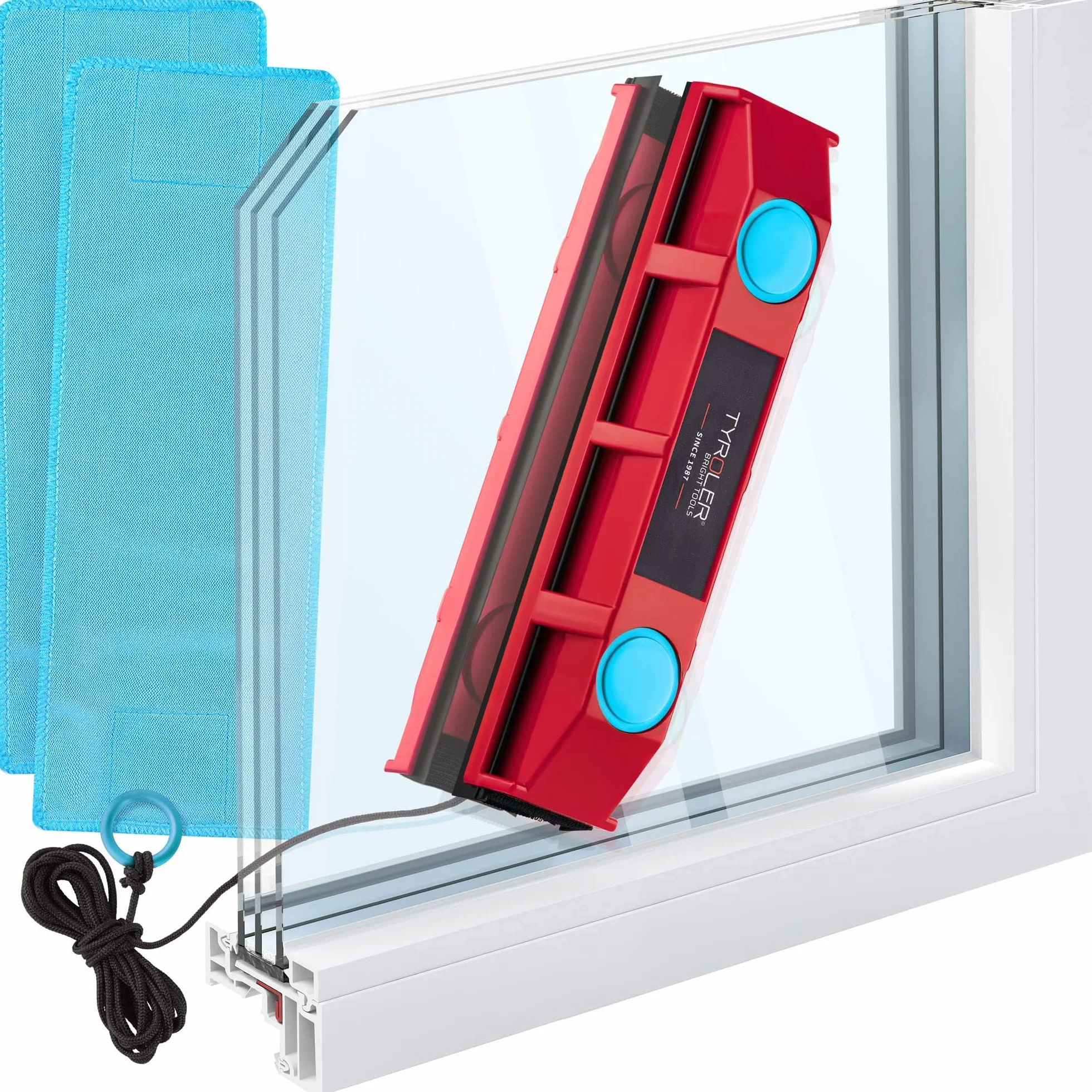 he Glider D-2 magnetyczna myjka do okien dwuszybowych, grubość szyby do 20 mm (Double Glazed 8mm-18mm window thickness(Blue))