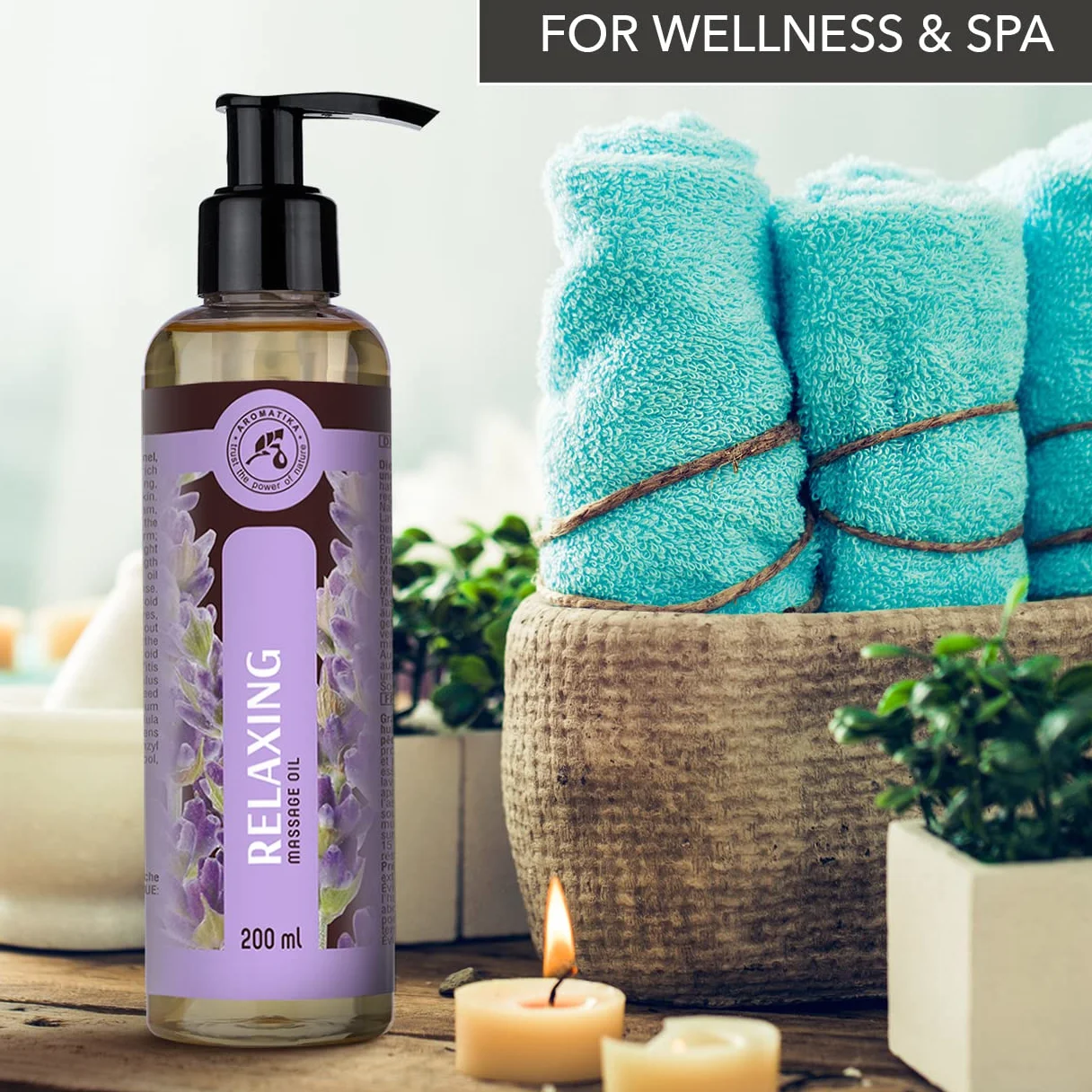 Kojący Olejek do Masażu 200 ml Jojoba Migdał Lawenda Geranium z Pestkami Winogron Spa do Stóp