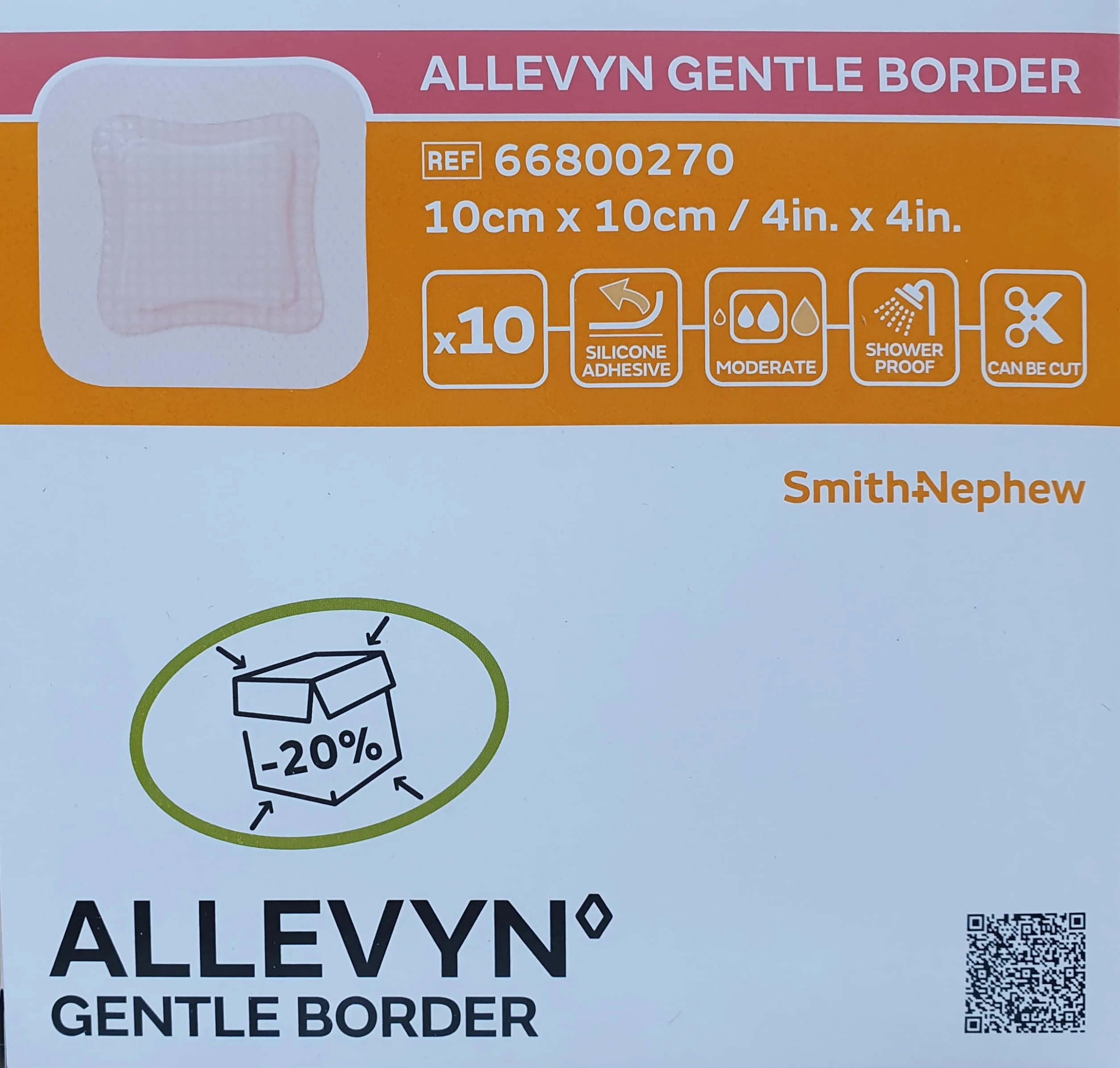 ALLEVYN Gentle Border przylepna pianka 10 x 10 x 10 cm