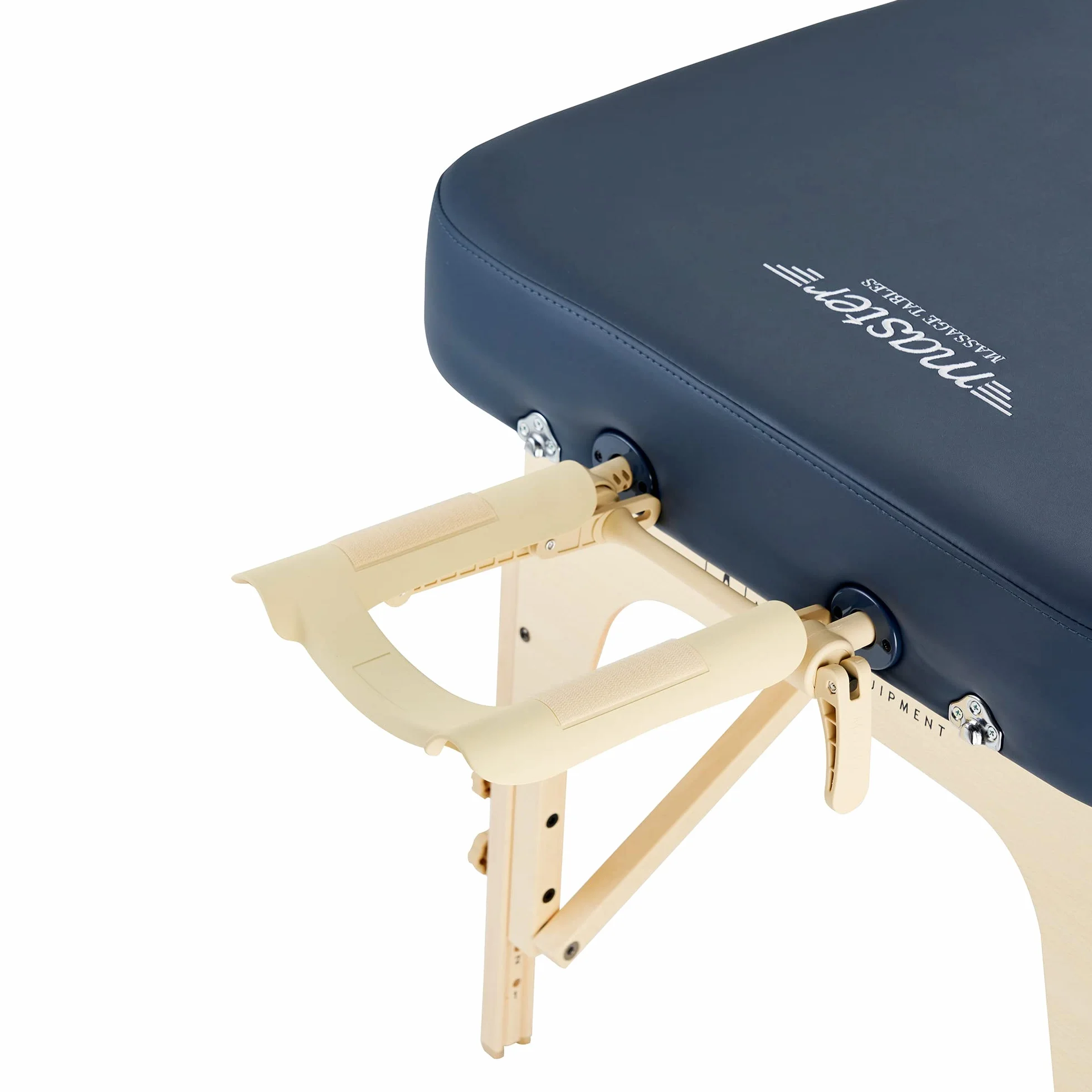 MASTER MASSAGE EQUIPMENT Phoenix Mobil składany leżak do masażu 71 cm zintegrowany system ogrzewania drewno królewski błękit