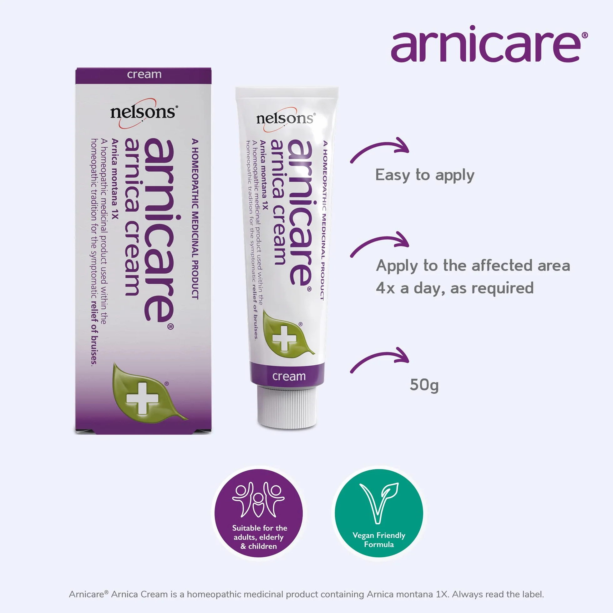 Nelsons Arnicare Krem, 50 g