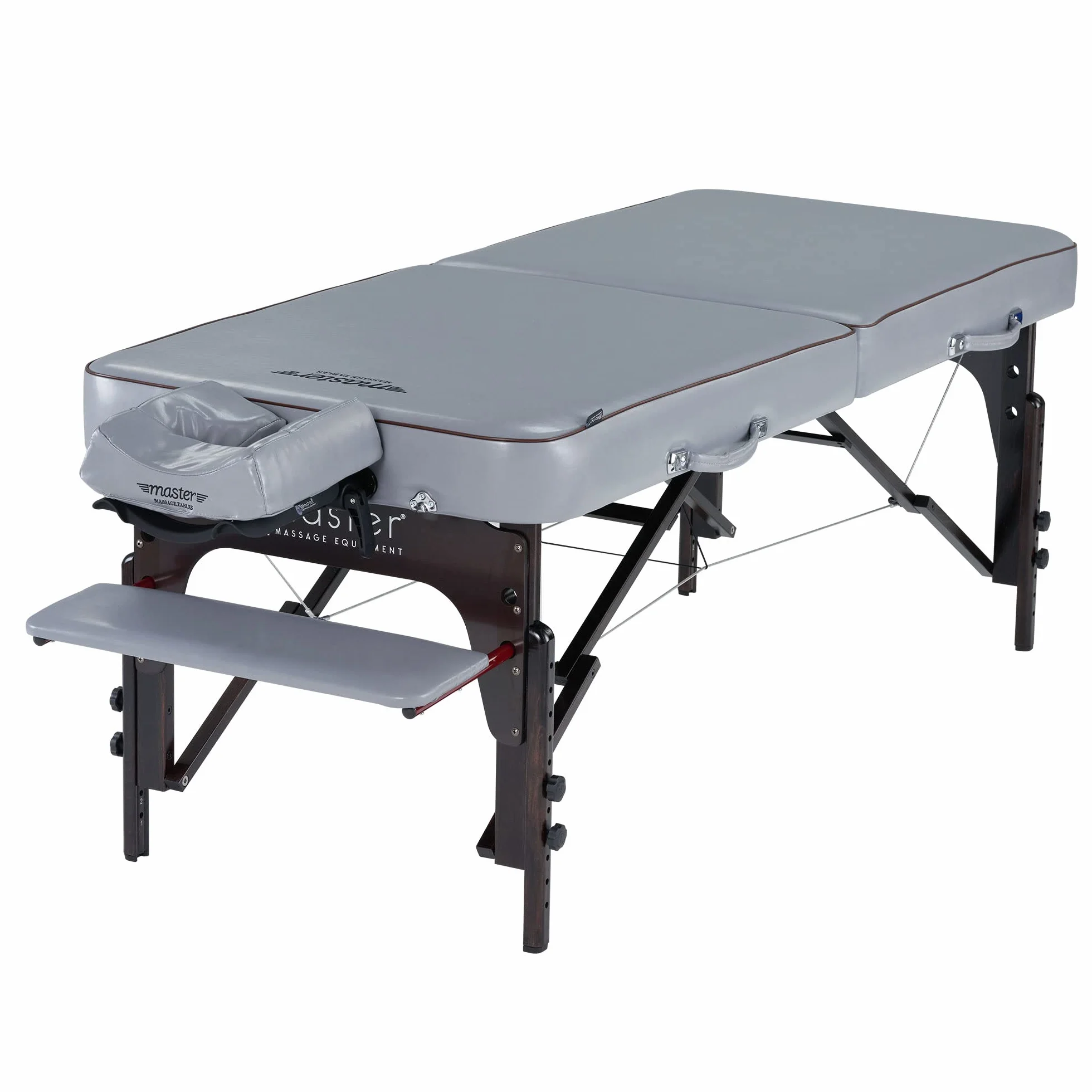 Master Massage Montour luksusowy panel Reiki drewniany przenośny składany stół do masażu spa piękna kanapa łóżko fizjoterapeutyczne, gołąb szary, 71 cm