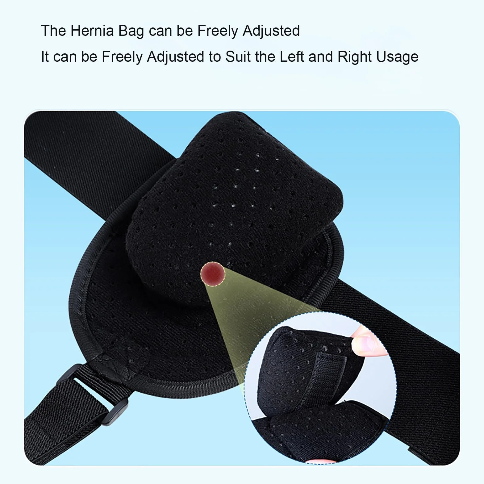 Inguinal Hernia Belt for Men, Adjustable Inguinal Hernia Support for Men and Women Fits Left or Right Side, Support Truss, 1 Removable Compression Pad(Black)