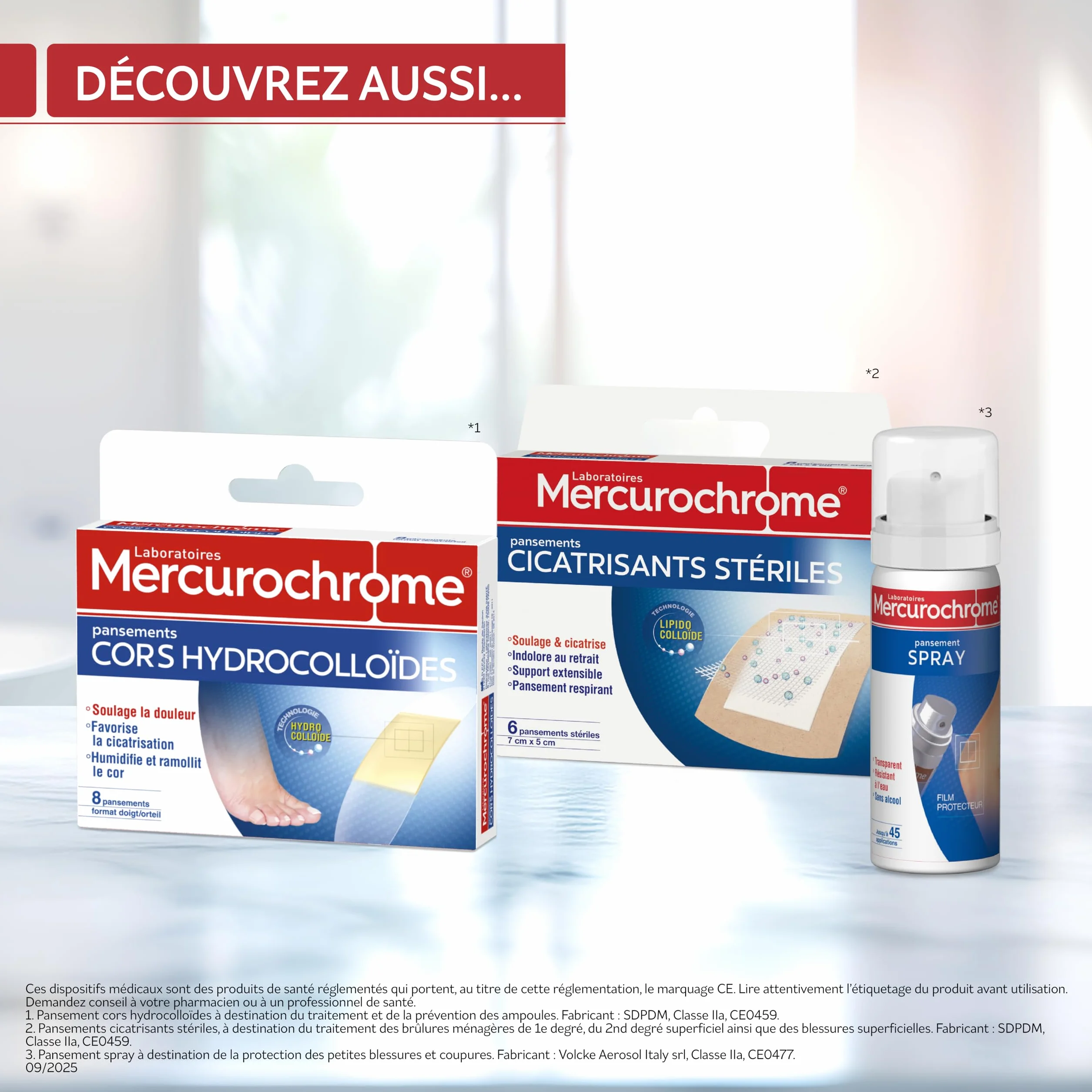 MERCUROCHROME Opatrunki borobójcze z kwasem salycylowym - Opakowanie 12 plastrów