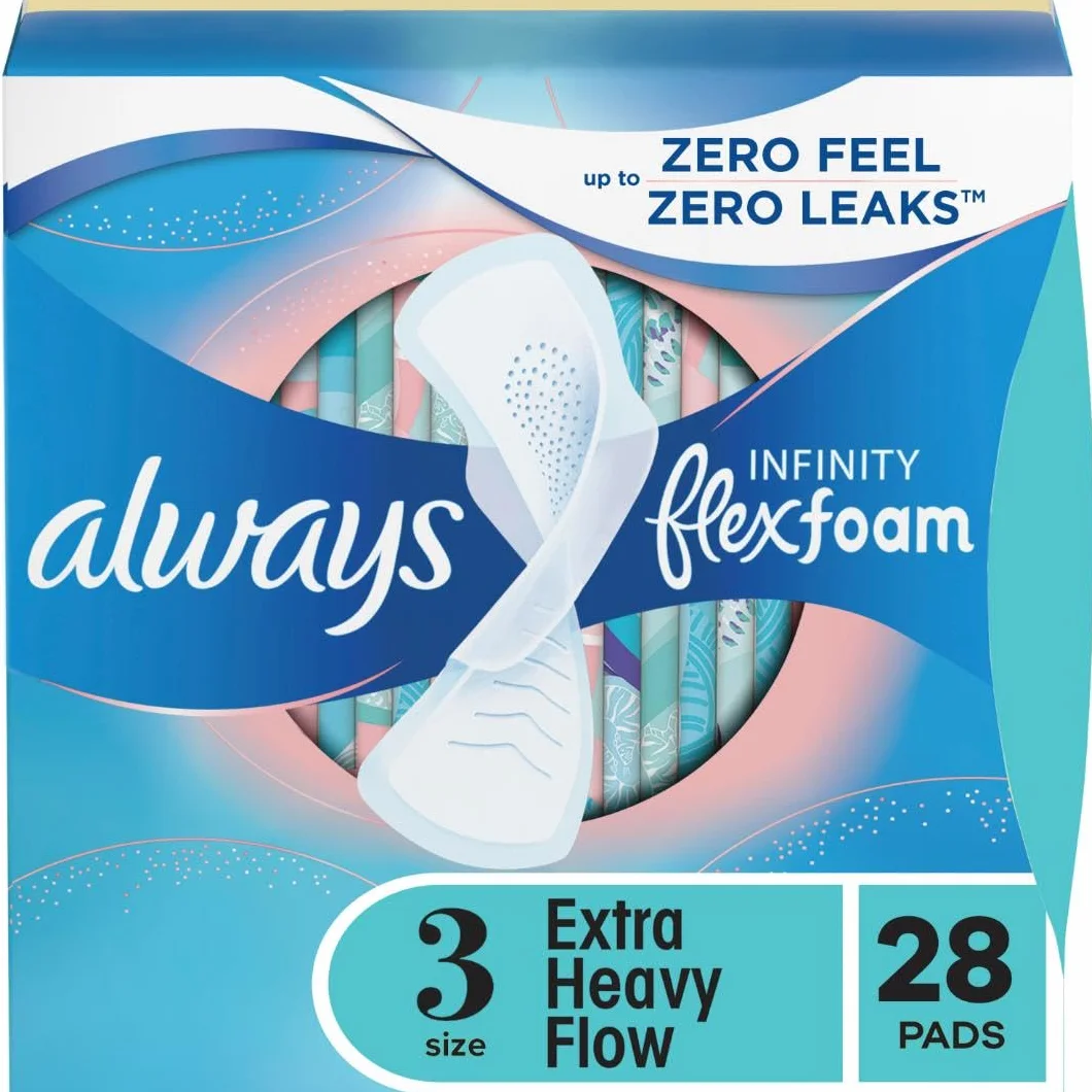 Always Infinity FlexFoam podkładki dla kobiet rozmiar 3 bezzapachowe 28 sztuk