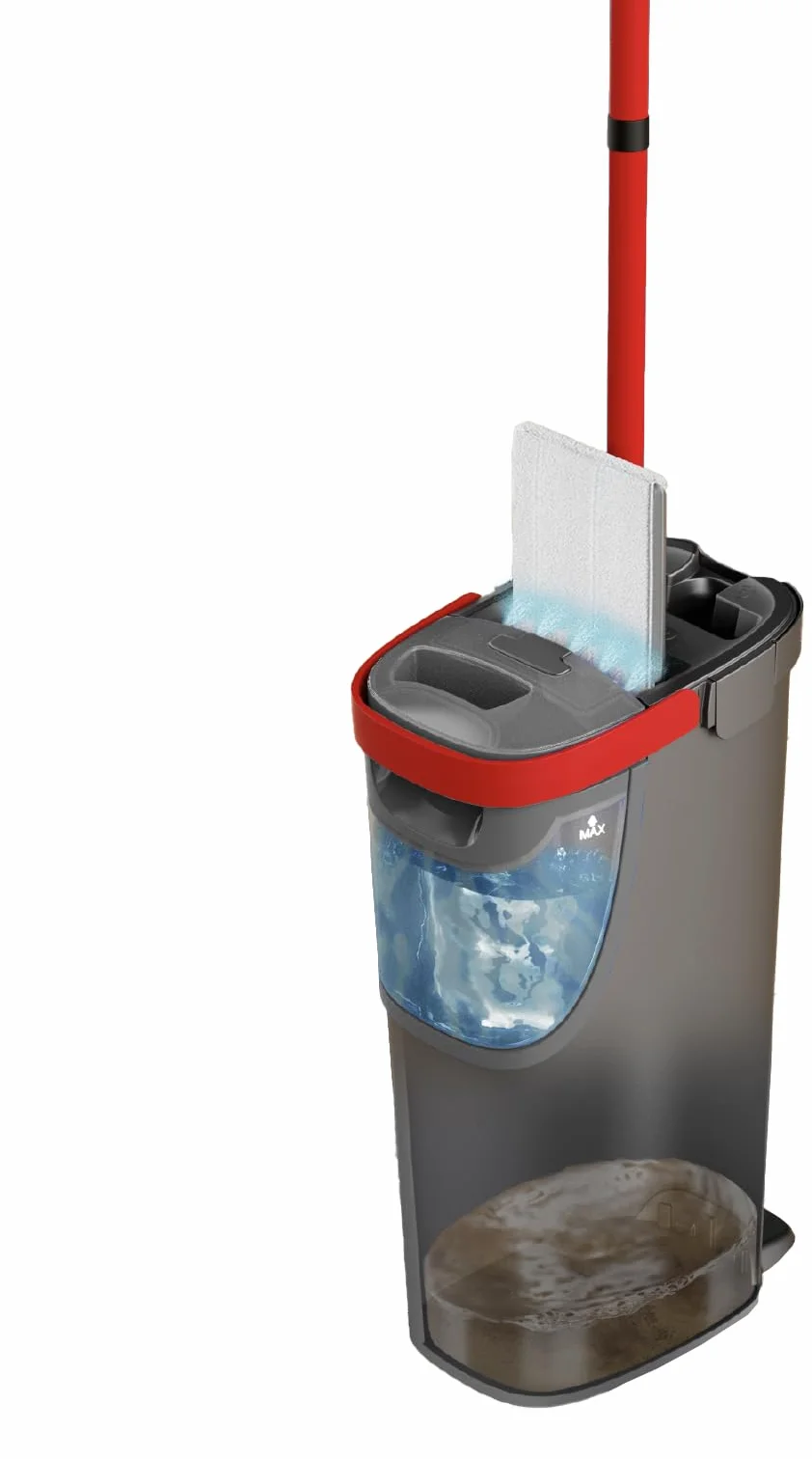 Vileda Zestaw do czyszczenia mopa podłogowego H2PRO płaski trzonek system podwójnego zbiornika