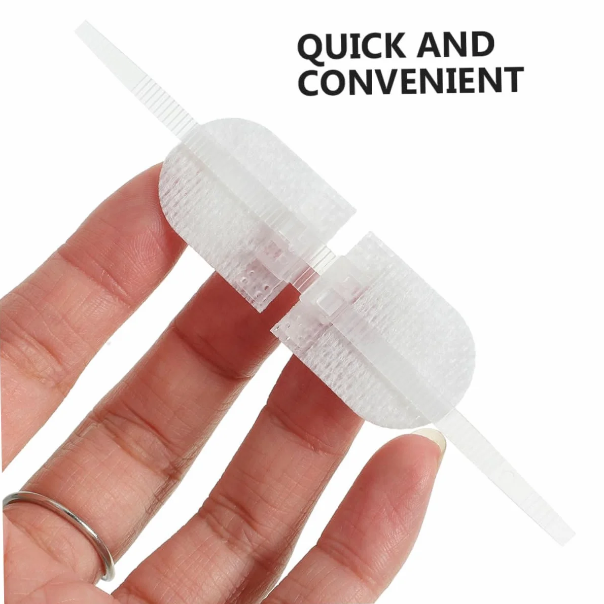 6 Sztuk Quick Stitch Zip Closure Bandages Butterfly Wound Care Strips Breathable Fabric for Finger Knuckle Injuries Portable Secure Adhesion Wound Closure