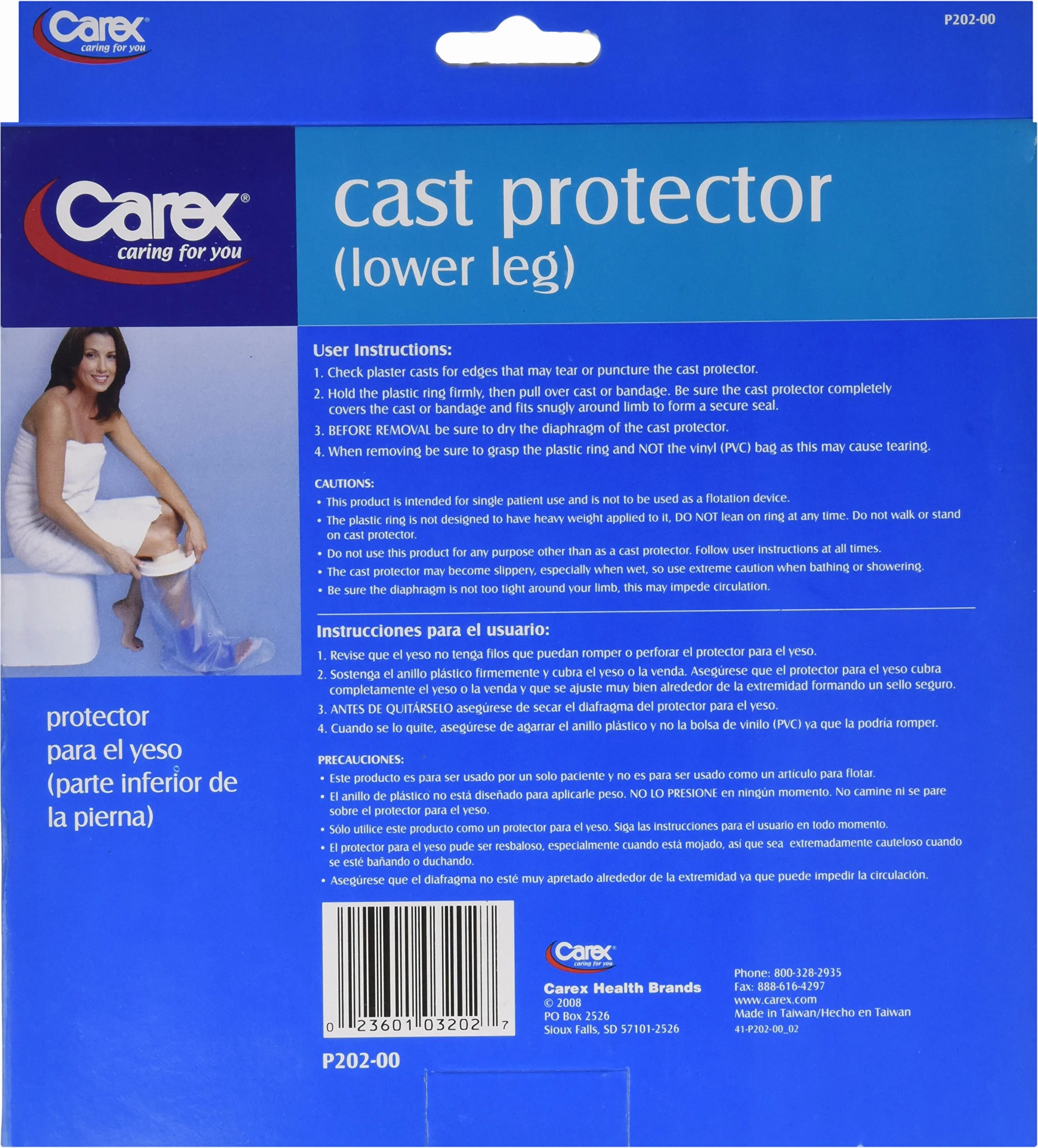 Carex ochraniacz na dolną nogę plastikowy z pierścieniem uszczelniającym