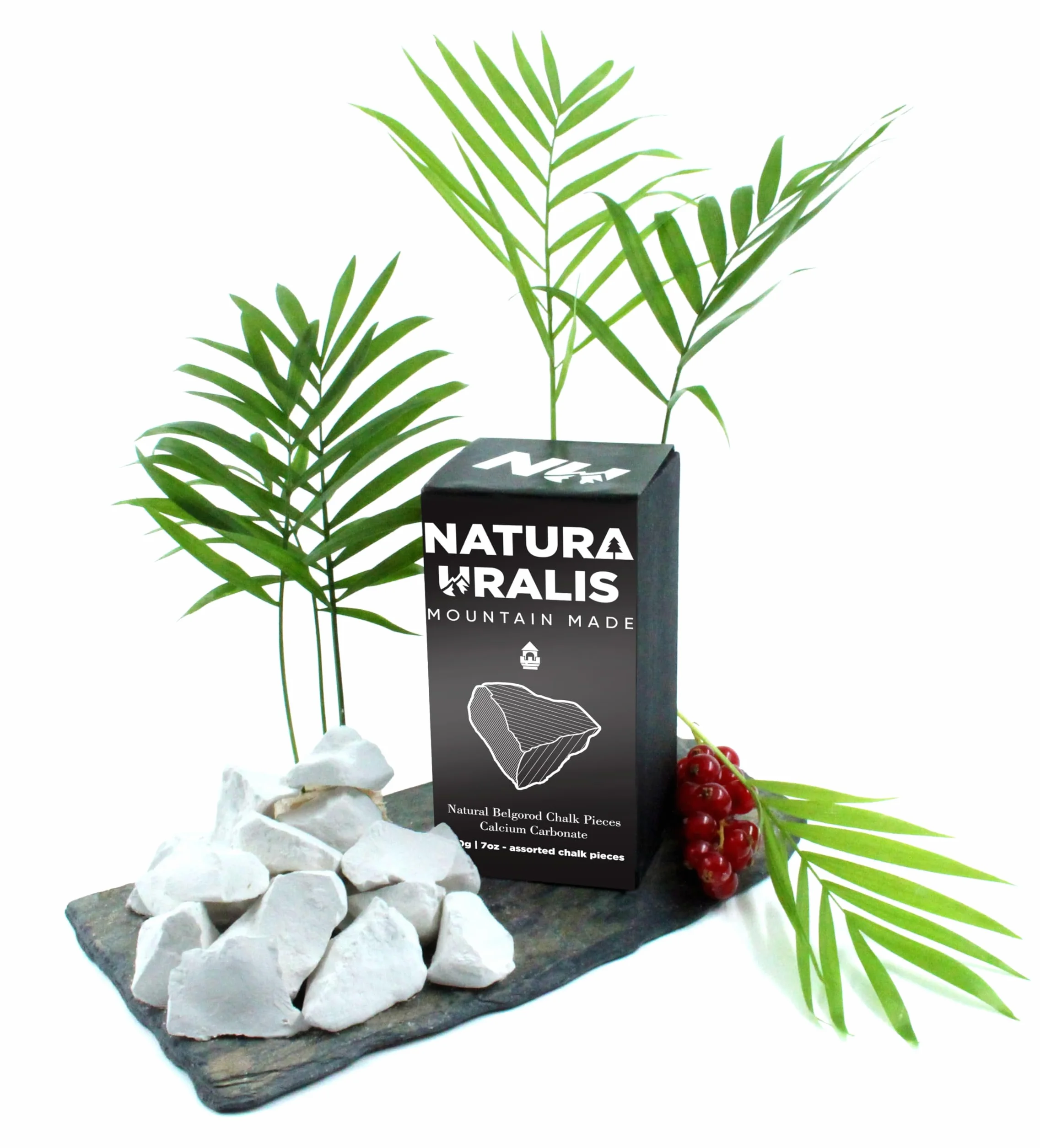 Natura Uralis Premium Belgorod Kawałki Tynkowe | 200g Białych Kawałków Wapiennych - Niesamowity Chrzęst, Satysfakcjonująca Ziemista, Aksamitna i Solidna Tekstura, Sensacja ASMR