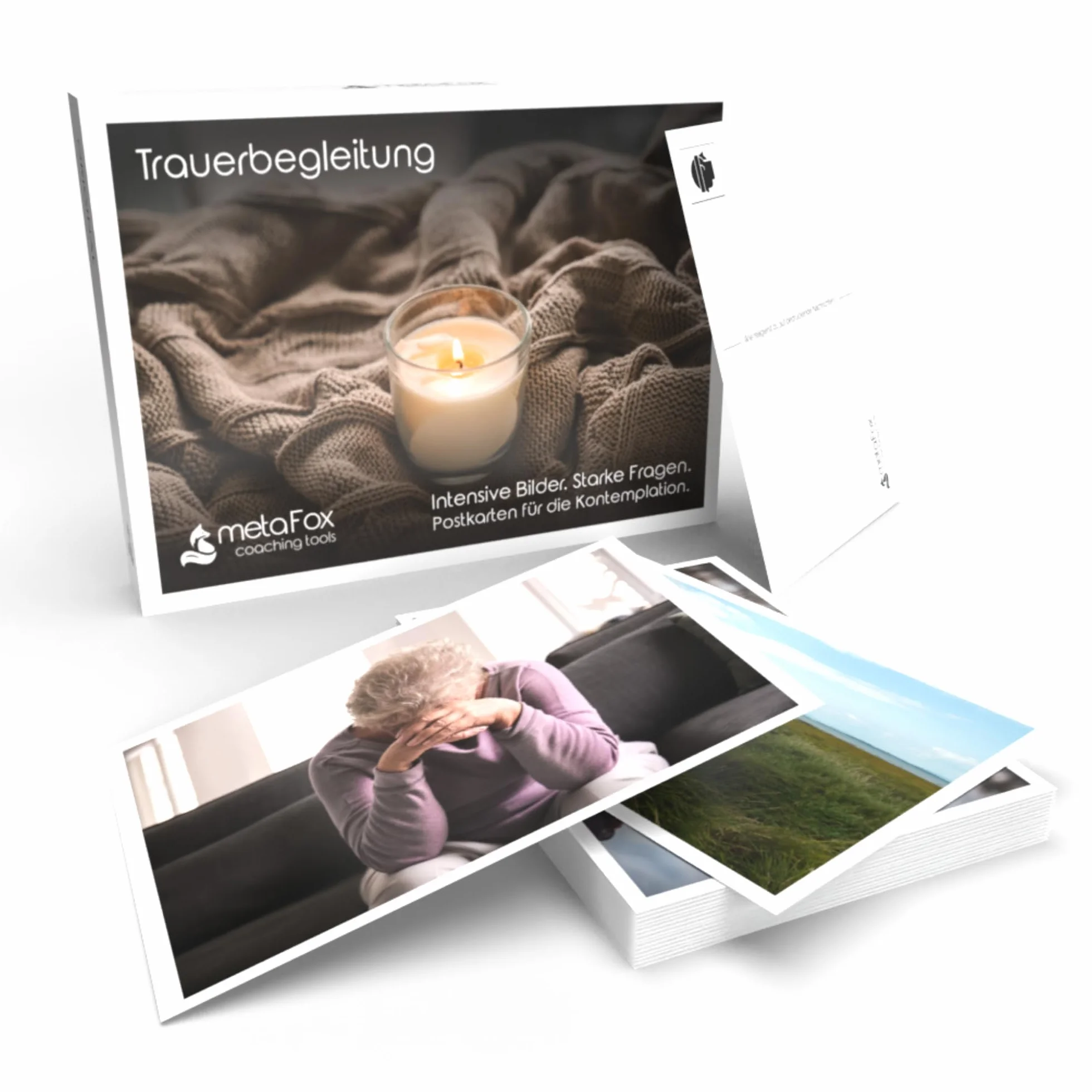 metaFox Navigating Grief 52 karty coachingowe do coachingu terapeutyczne dla doradców i terapeutów