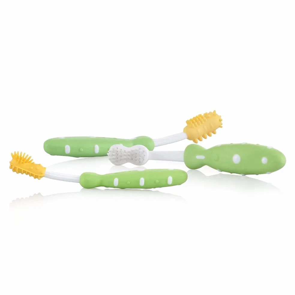 Nuby ID754 3-częściowy zestaw szczoteczek do zębów