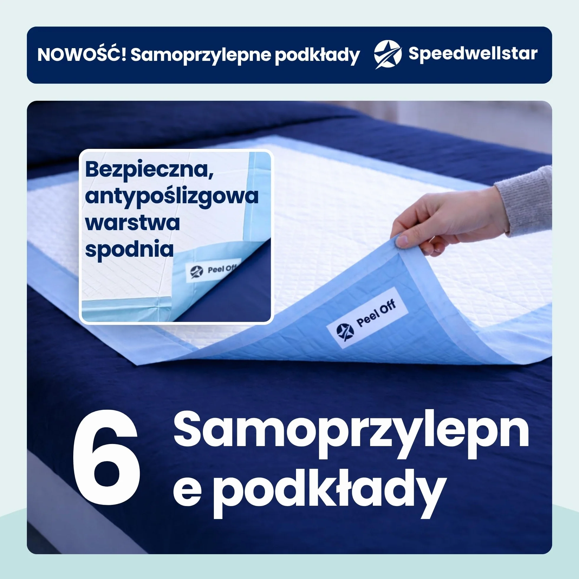Podkłady Na Łóżko dla Osób z Nietrzymaniem Moczu Jednorazowe Extra Duże 150 x 80 cm | 20 sztuk | Super Chłonne 2300 ml | Wodoodporny Ochronny Podkład na Łóżko Pojedyncze lub Podwójne | Antypoślizgowy