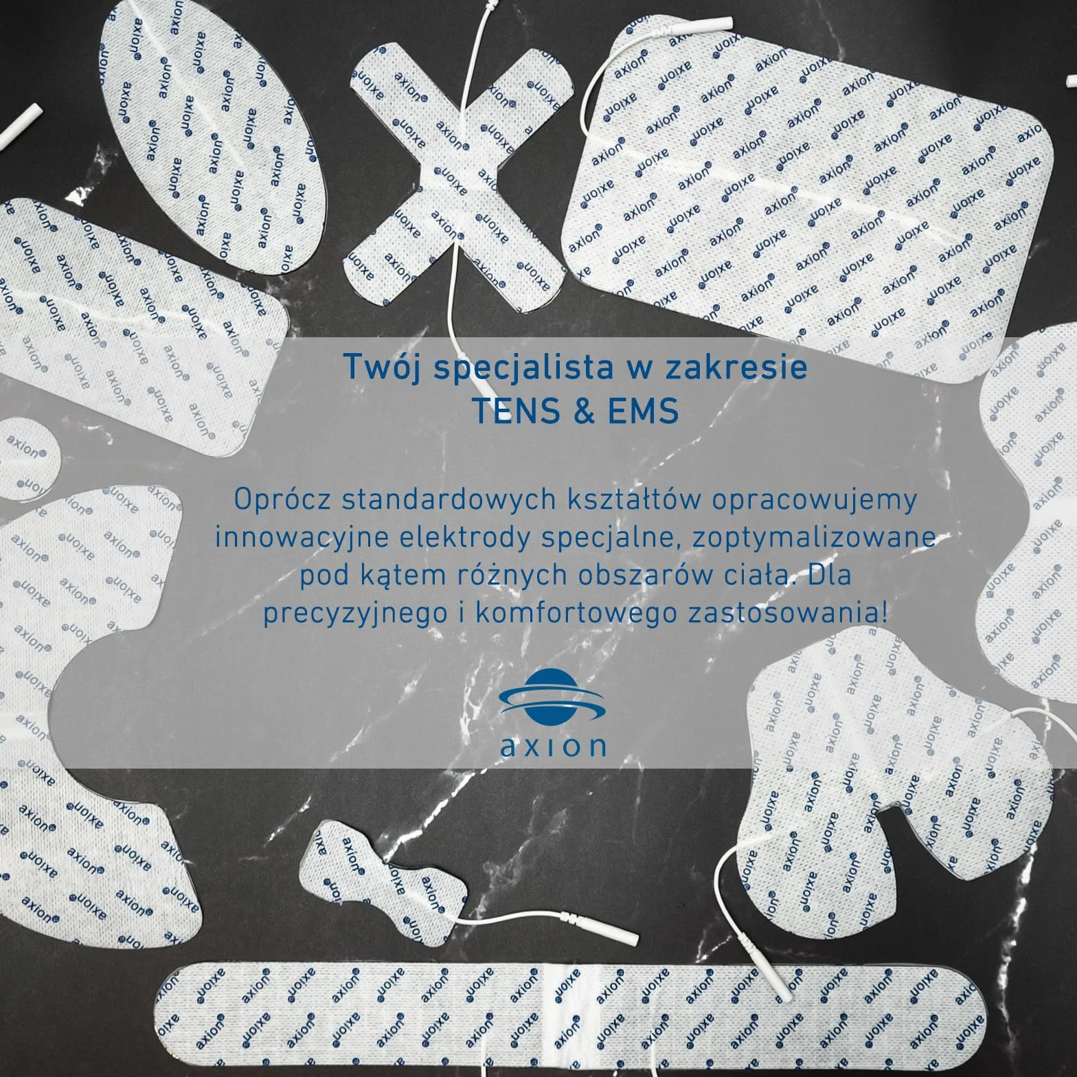 2 duże elektrody żelowe 12x7cm do elektrostymulatora do treningu EMS nóg na cellulit