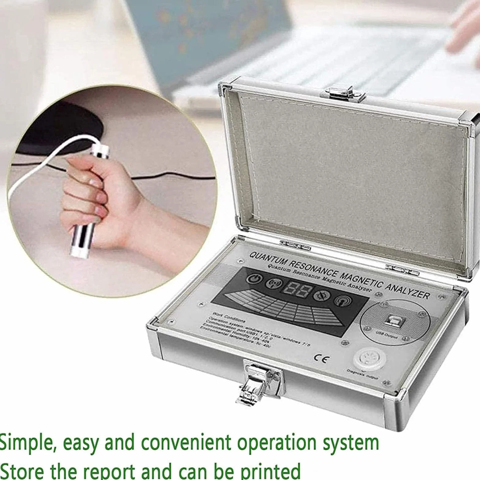 Quantum Magnetic Resonance Analyzer Biorezonans Machine 61 raportów Zestaw