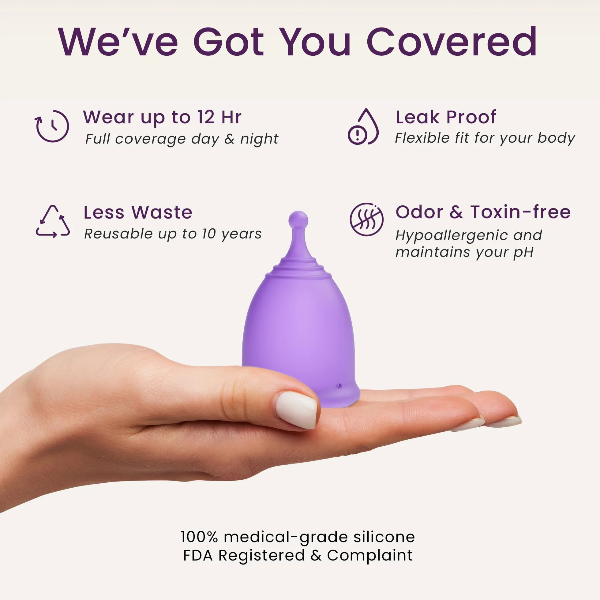 EcoBlossom Zestaw kubków menstruacyjnych wielokrotnego użytku – najbardziej niezawodne silikonowe kubki z okresem medycznym – wygodne użytkowanie przez 12 godzin (2 małe kubki)