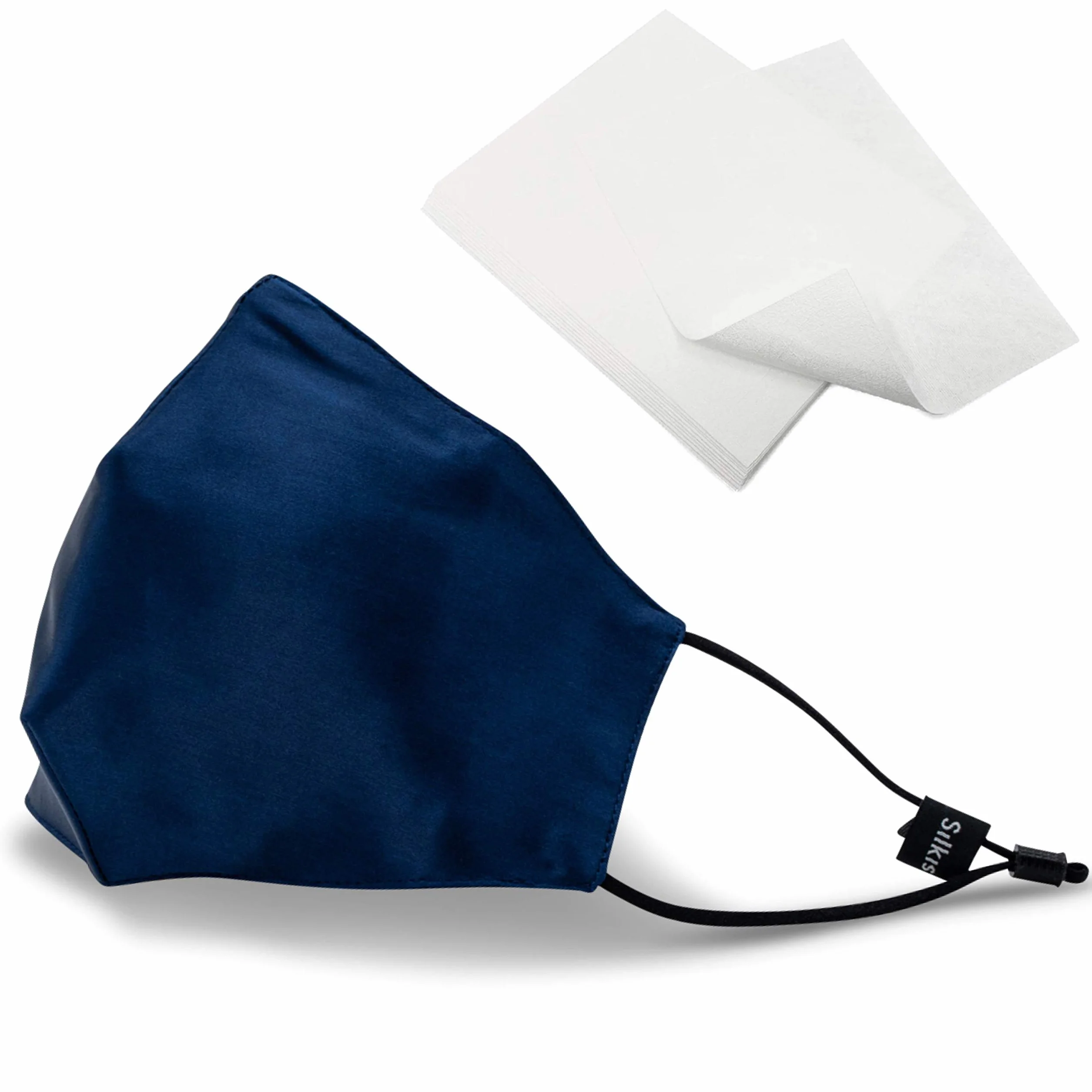 Maska unisex do ochrony jamy ustnej, 100% jedwab, 3-warstwowa ochrona ust i nosa [regulowane szlufki na uszy i pałąki na nos] wielokrotnego użytku, oddychająca i przyjazna dla skóry – chłodząca latem