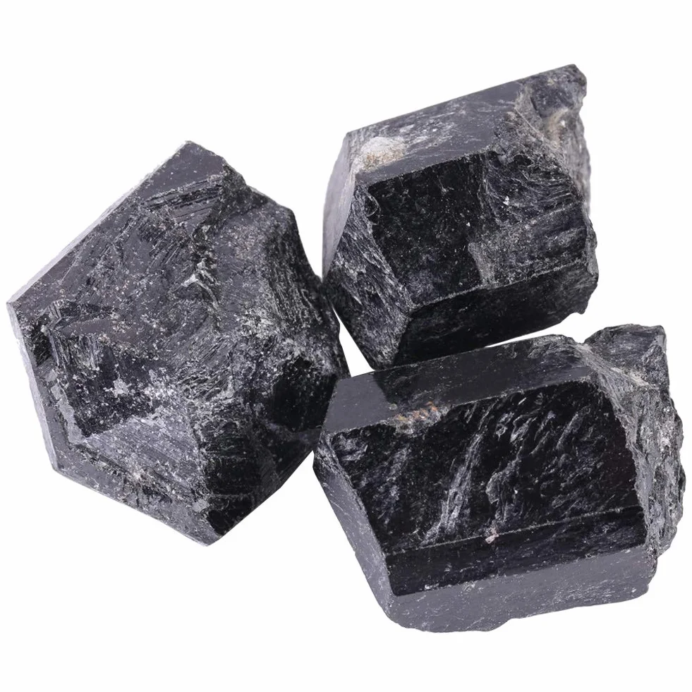 Surowe, Szorstkie Kamienie Czarnej Turmaliny, Naturalny Czarny Kryształ Kwarcowy Turmalina Mineralny Kamień Leczniczy do Robótek Biżuteryjnych lub Dekoracji Domowej