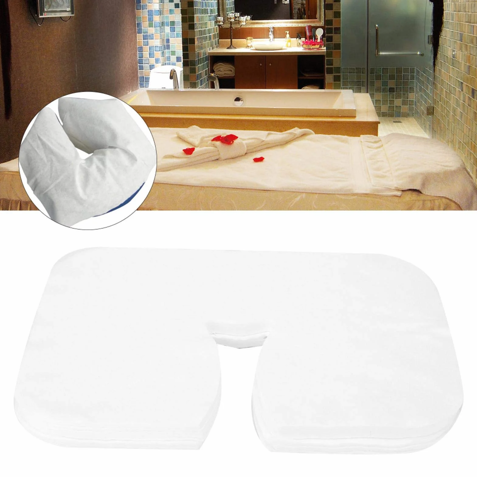 Pokrowiec na poduszkę zagłówka jednorazowy 35x28 cm do salonu SPA masażu