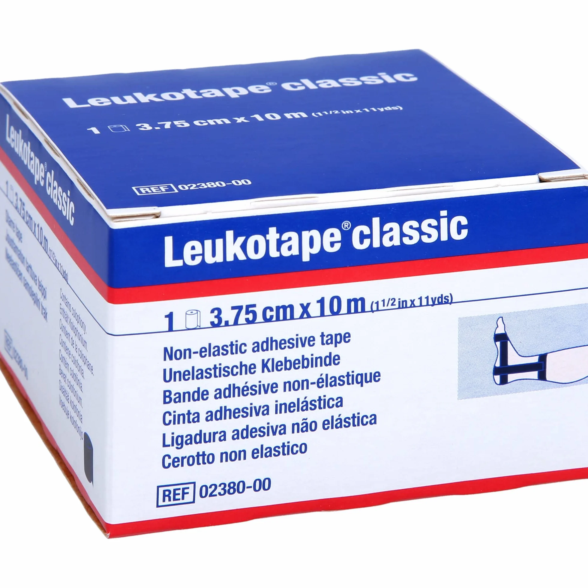 Leukotape classic 3,75 cm x 10 m czarna taśma zaciskowa, 1 szt. opakowanie