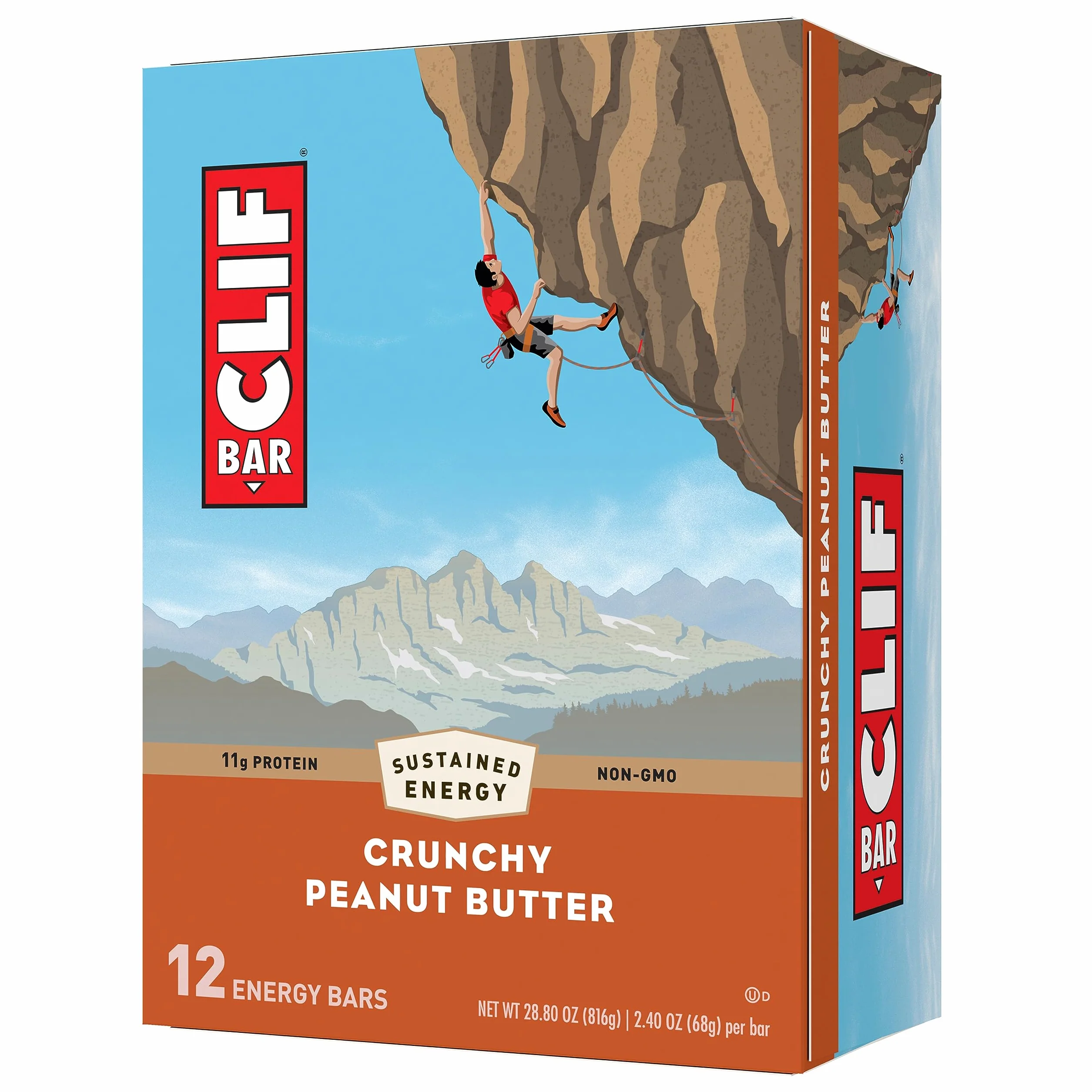 Clif Bar Crunchy Peanut Butter Energy Bars, 12 barów