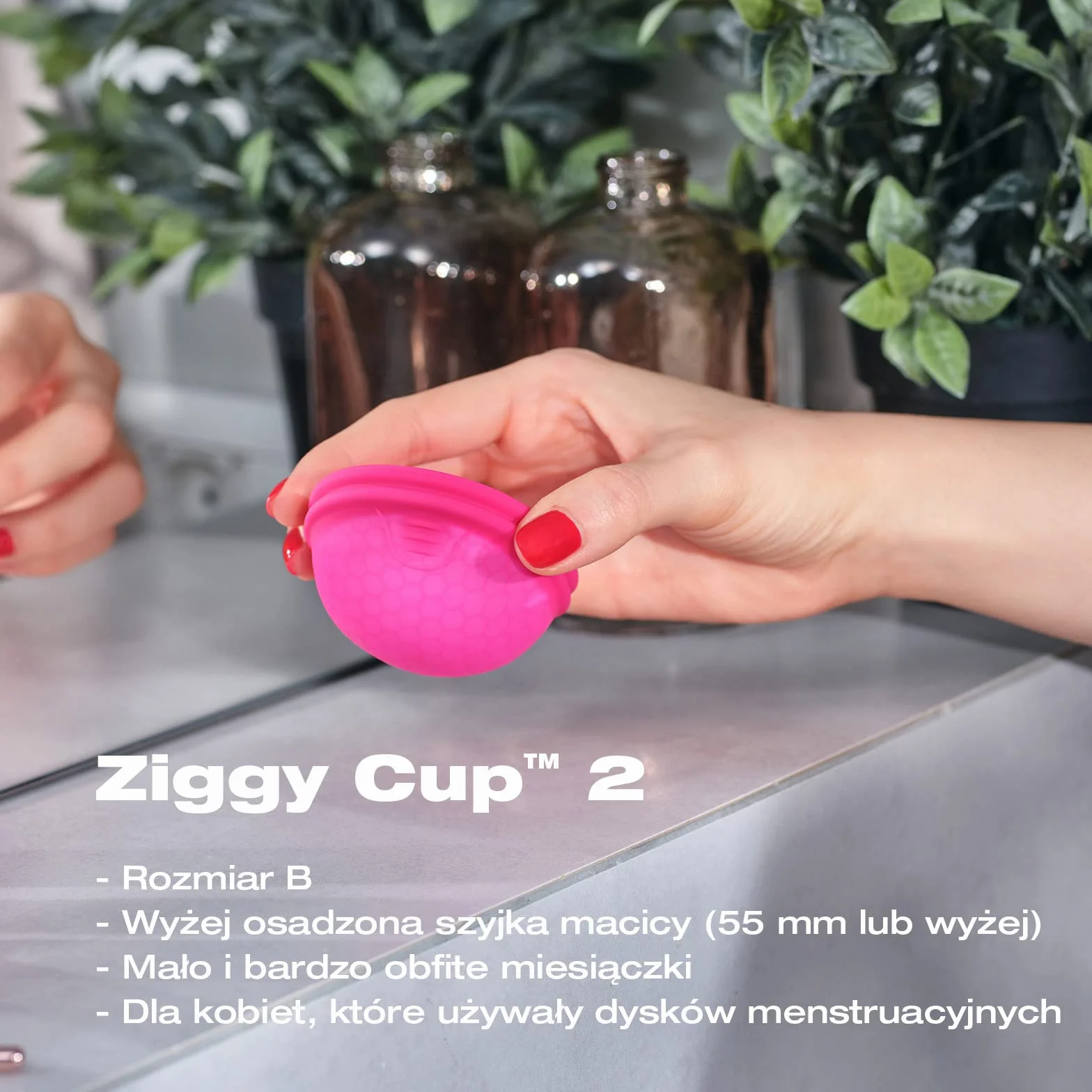 Intimina Ziggy Cup 2 – ultracienki i płaski dysk menstruacyjny nowej generacji (Rozmiar B)