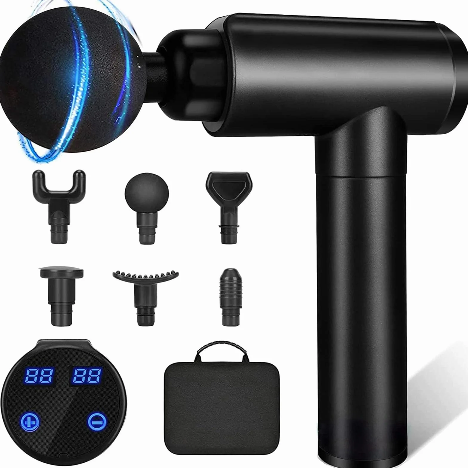 Muscle Massage Gun, 30 Speed Deep Tissue Percussion Massager Muscle Massager with 8 Massage Heads Portable Electric Massager for Athletes