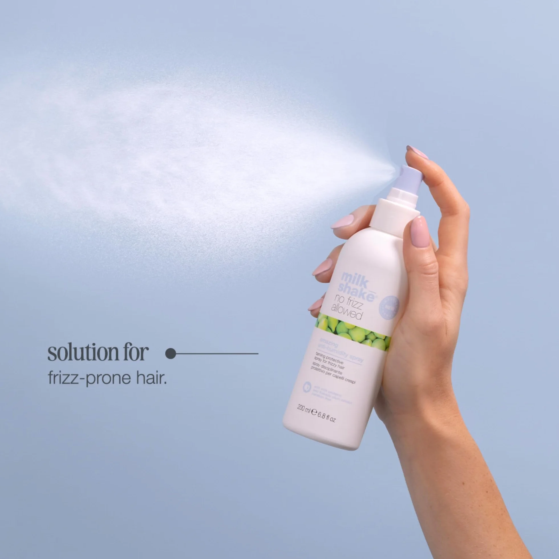 milk_shake | No Frizz Allowed Spray Przeciwwilgociowy 200 ml, Ochronny spray wygładzający do puszących się włosów