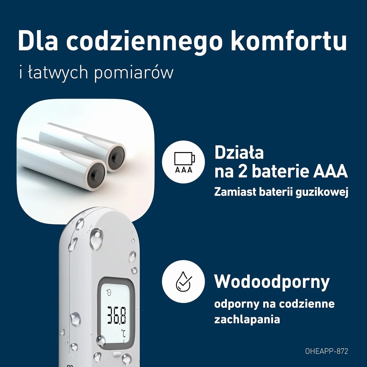 OMRON Gentle Temp 730 Cyfrowy Termometr na Podczerwień dla Noworodków, Dzieci i Dorosłych, Termometr Bezdotykowy z Błyskawicznym i Dokładnym Pomiarem Temperatury z Czoła w 1 sekundę