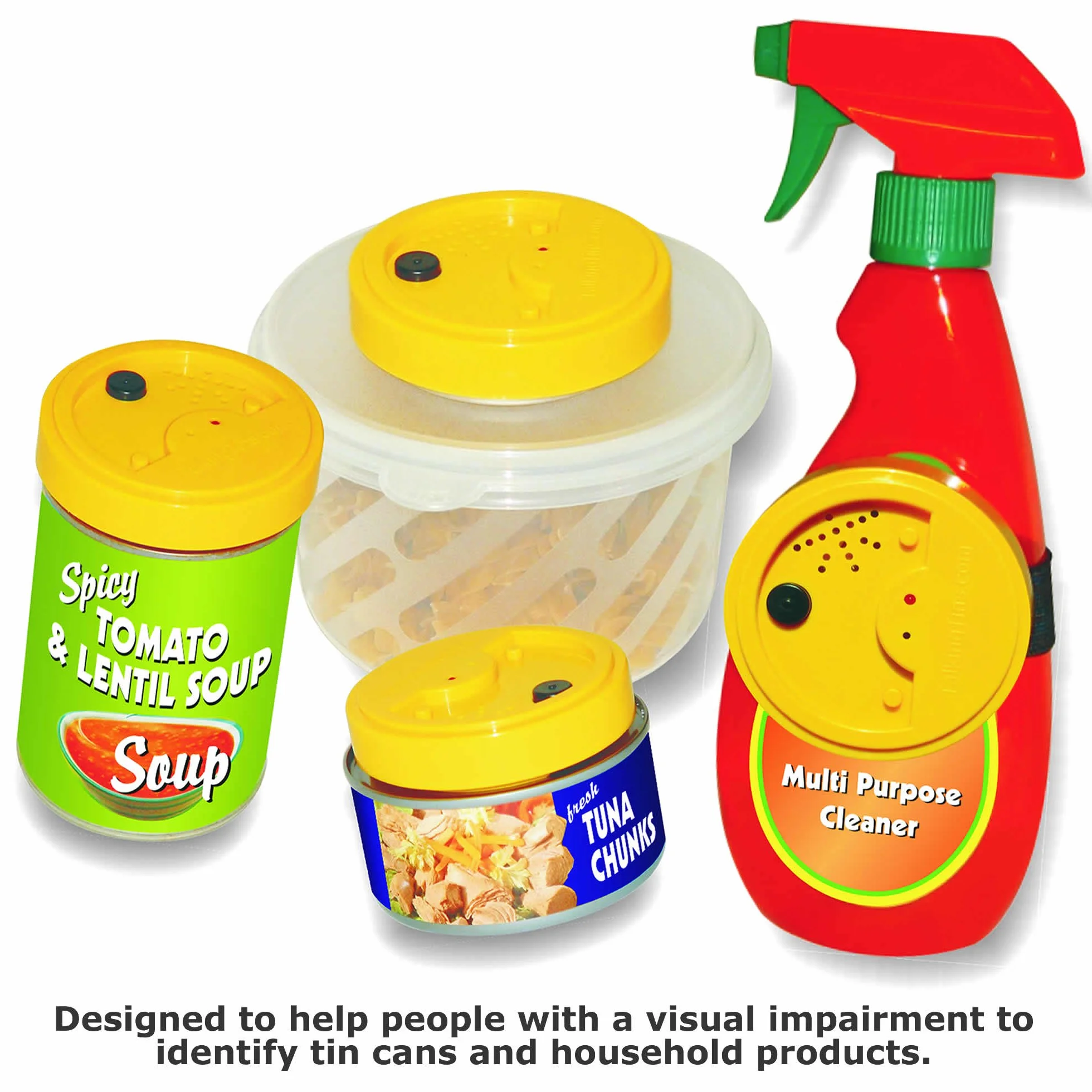 Talking Products, Talking Tins Voice Recorders, Nagrywaj i odtwarzaj własne spersonalizowane przypomnienia o wiadomościach głosowych. Opakowanie 3 szt. Czerwony. Idealny do samodzielnego życia oraz mówienia i słuchania