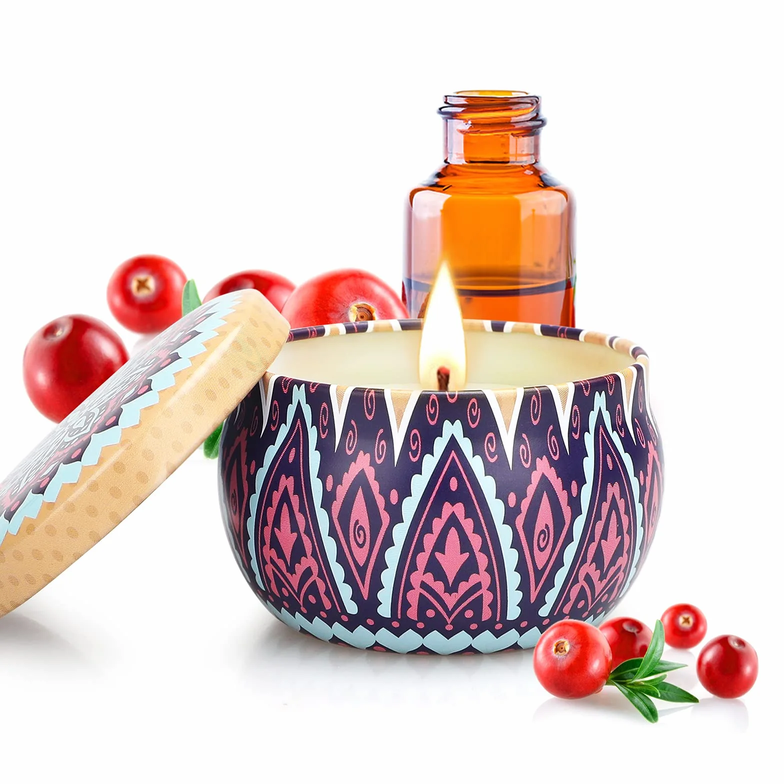 Świece zapachowe, zestaw prezentów dla kobiet, 12-pak świec do aromaterapii, czas palenia przez 240 godzin, naturalny wosk sojowy, trwały, przenośny, podróżny zestaw puszek na urodziny, festiwale,