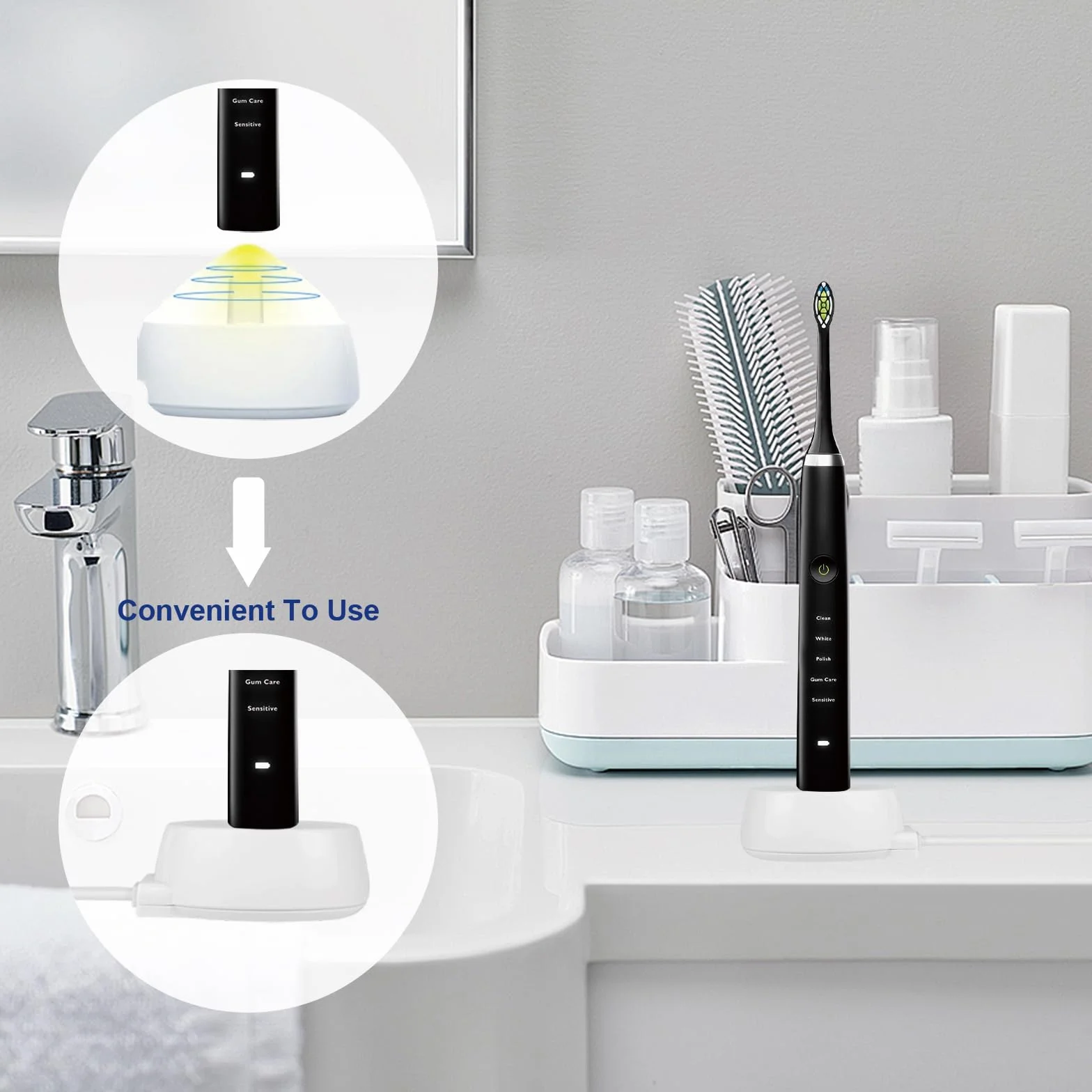Elektryczna ładowarka do szczoteczek do zębów Braun 3757 Pro 600, Pro 2500 3500, 3900, D12, D14, Genius X, USB, kompatybilna z większością elektrycznych szczoteczek do zębów, wodoodporna i przenośna