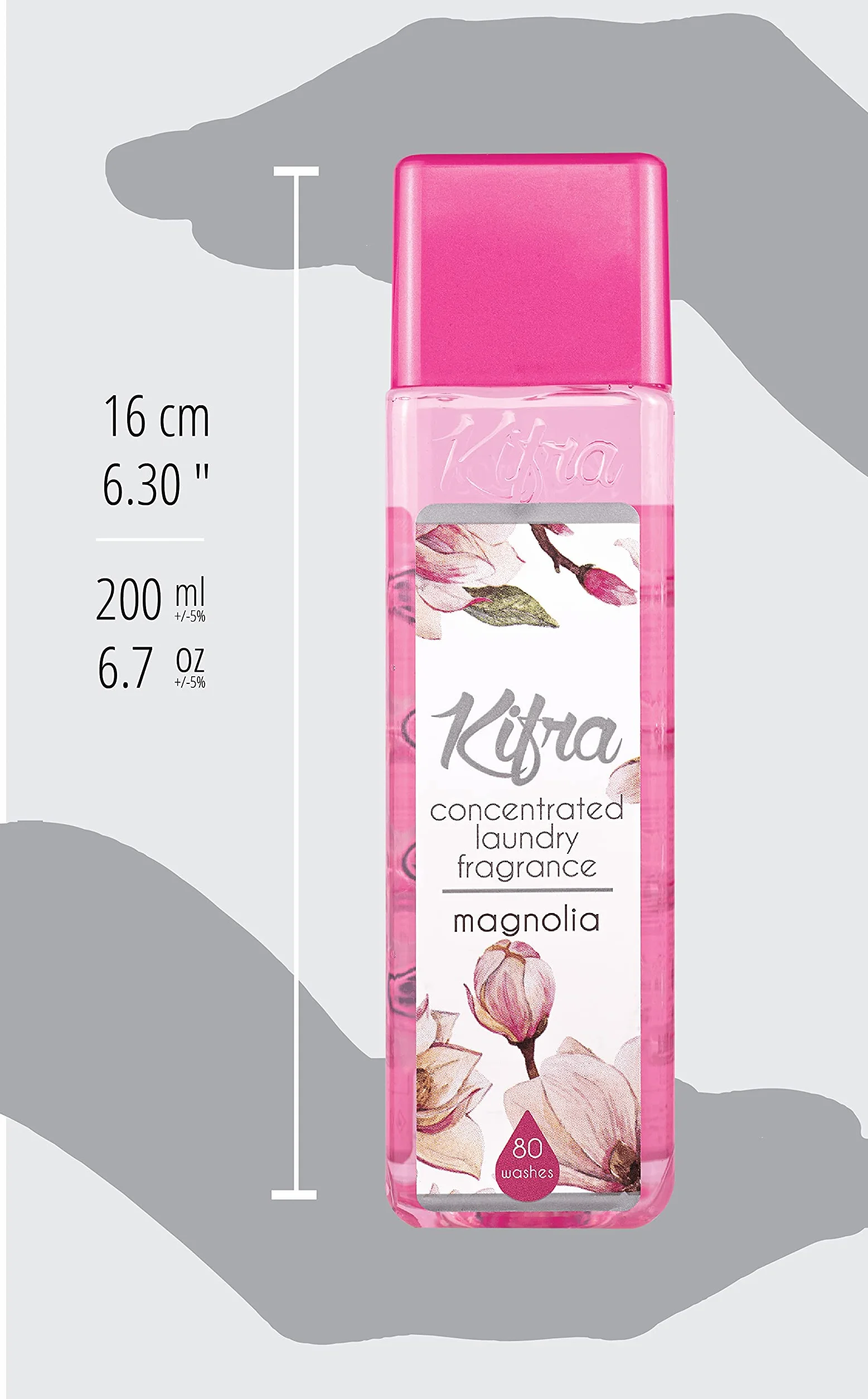 KIFRA Magnolia skoncentrowane perfumy do prania, 200 ml, 80 cykli prania, długotrwały zapach do prania