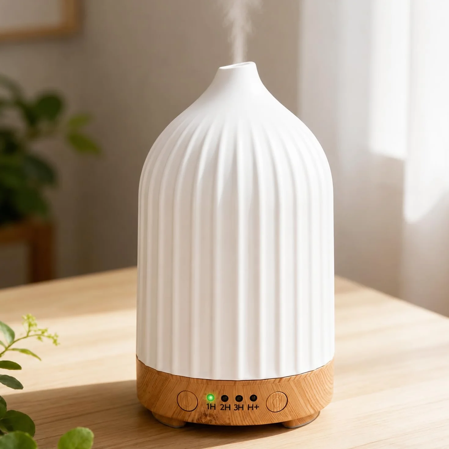 Dyfuzor Zapachowy Ceramiczny 250 ml z timerem – Ultradźwiękowy nawilżacz powietrza do aromaterapii z automatycznym wyłączaniem, cichy, do domu i biura
