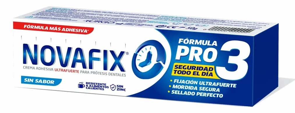 Urgo Novafix Pro3 bezsmakowy - bardzo mocne trzymanie - Klej protezowy do protez, 50 g
