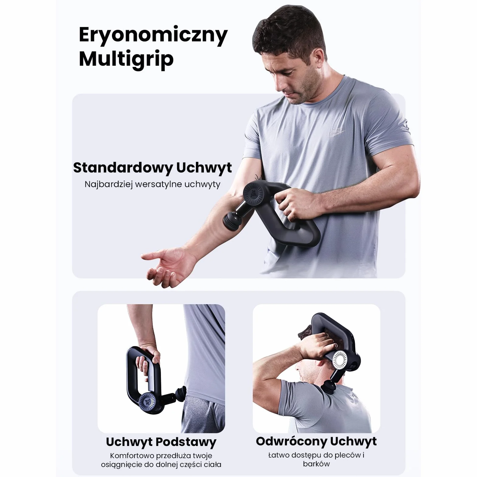 Bob and Brad D6 Pro Pistolet do Masażu, Profesjonalny do Głębokich Tkanek, Massage Gun z Wyświetlaczem OLED, 7 Nakładek, 6 Prędkości (1500-2500 RPM), na Bóle Mięśni i Relaksacyjny