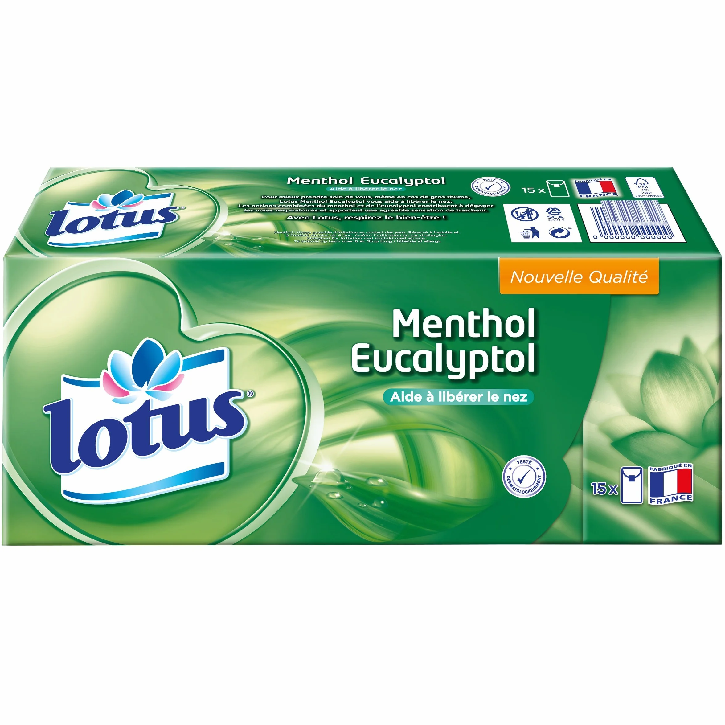 Lotus mouchoirs menthol x15
