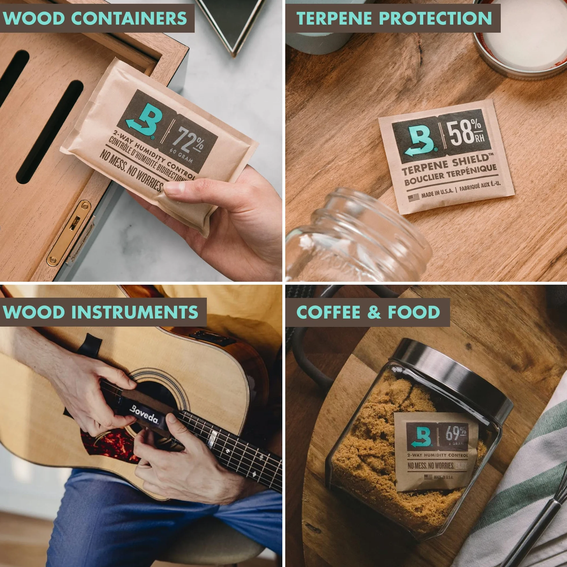 Boveda Wkład do przechowywania wrażliwych na wilgoć produktów 32% RH 2-kierunkowa kontrola wilgoci rozmiar 8 10 sztuk