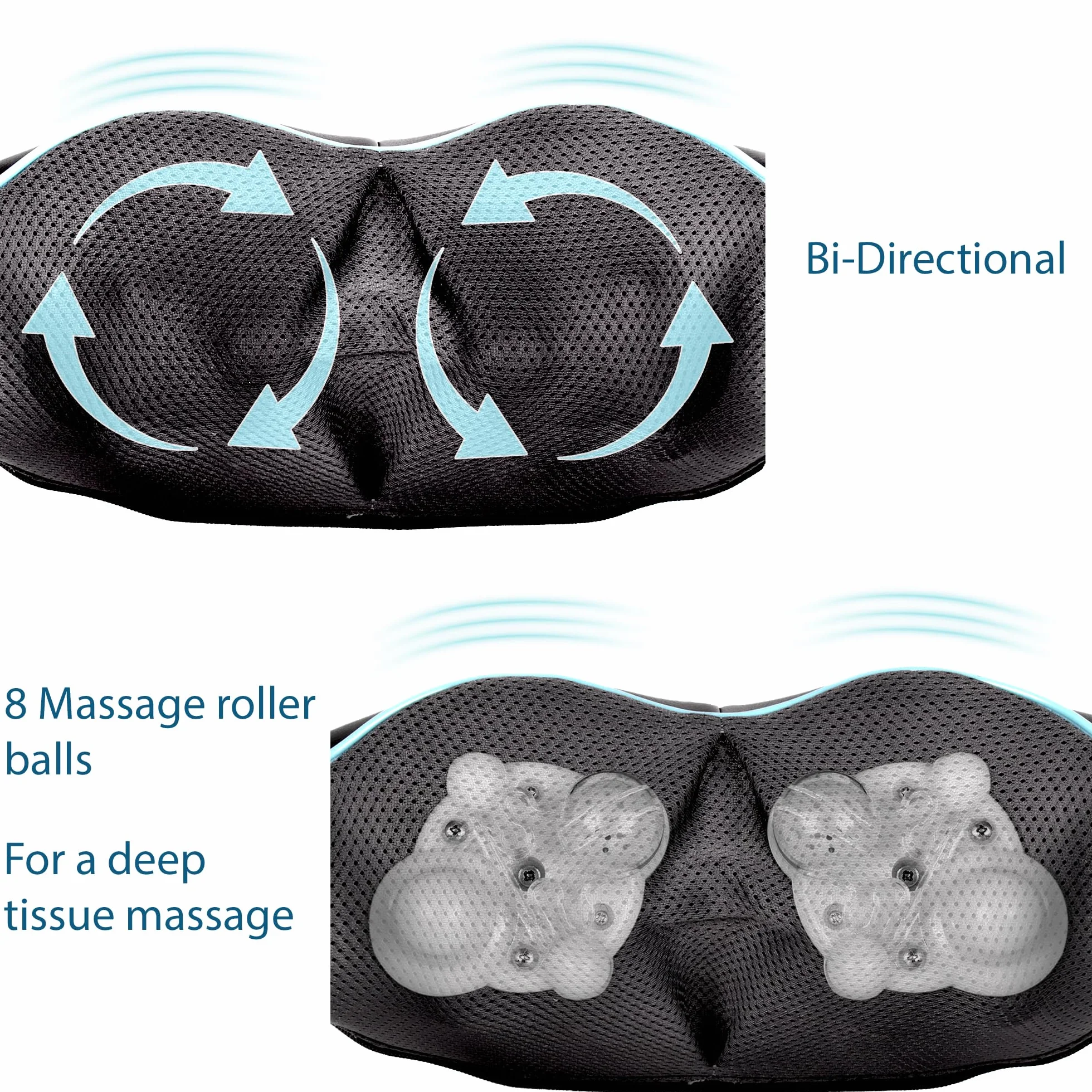 InvoSpa Shiatsu urządzenie do masażu karku, ramion, pleców, z funkcją ogrzewania na podczerwień – poduszka do masażu całego ciała, elektryczne urządzenie do masażu z ogrzewaniem karku, pleców, ramion,
