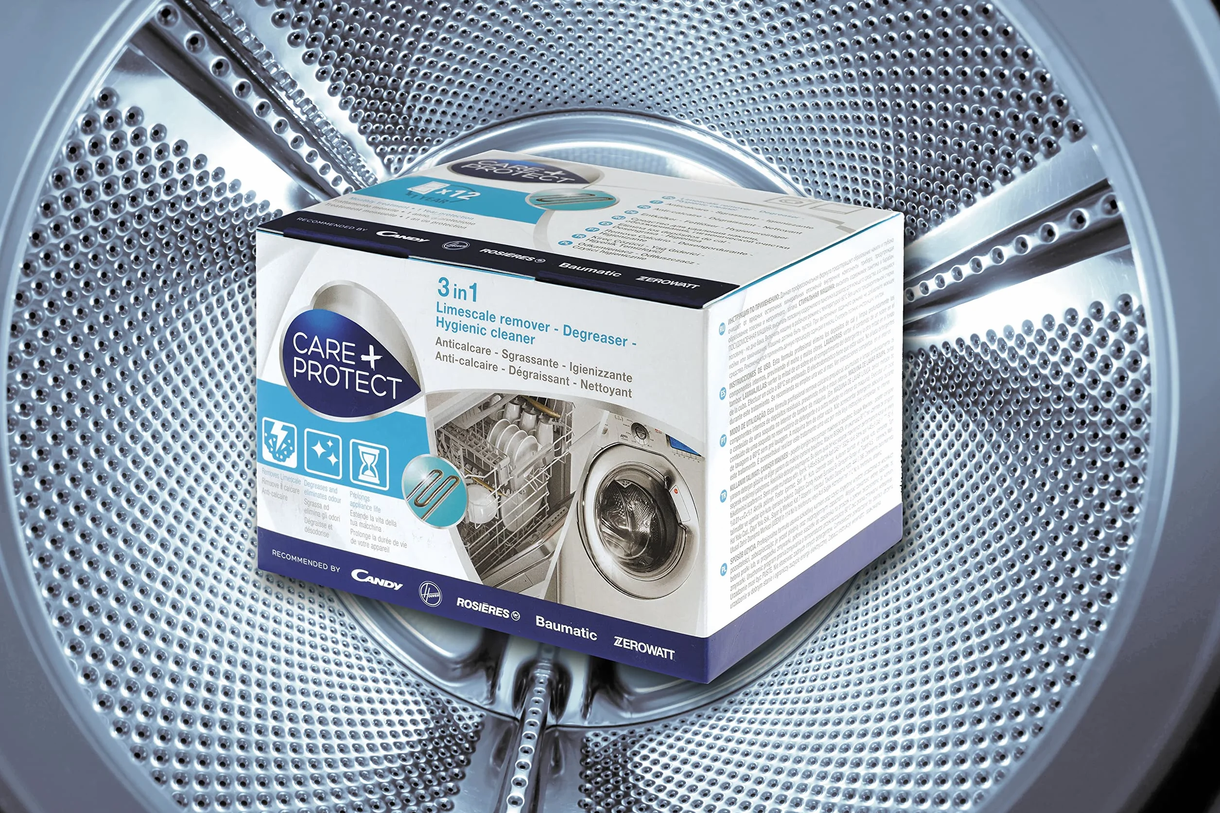 CANDY Anticalcare Sgrassante Igenizzante Lavatrice Lavasto Care+Protect
