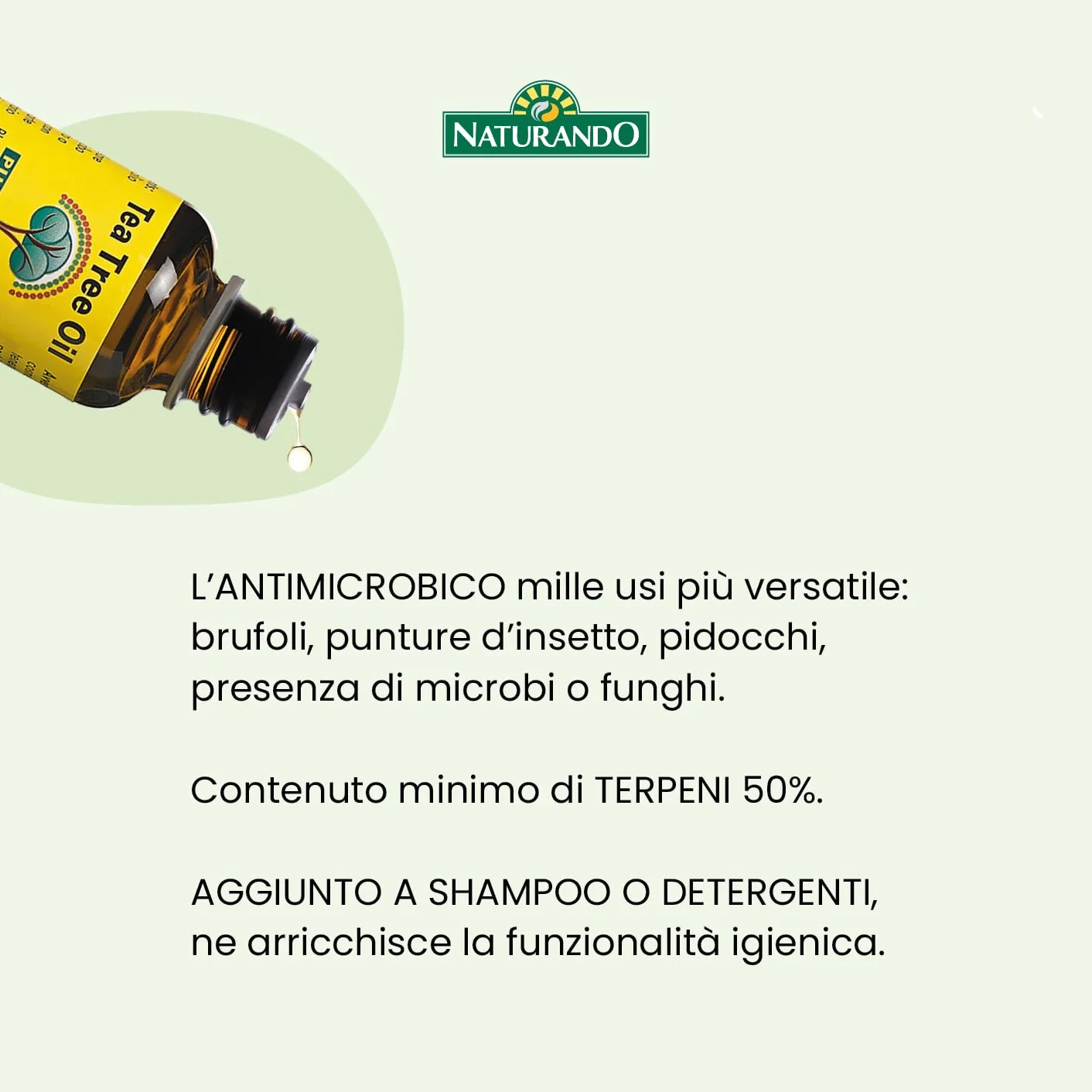 Naturando Olejek z Drzewa Herbacianego 10 ML Czysty Olejek Eteryczny 100% Melaleuca Alternifolia
