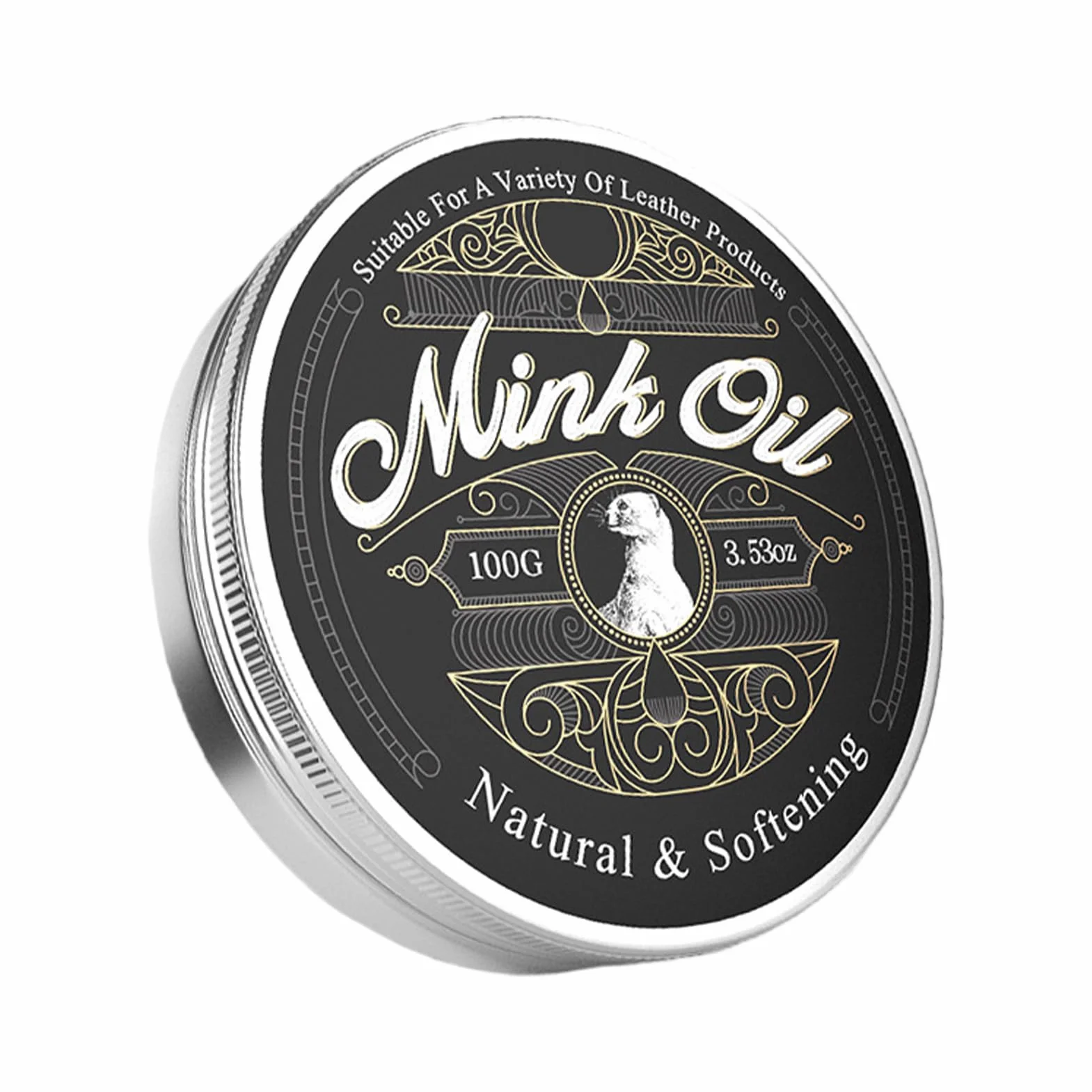 Mink Oil for Leather Care - All-Natural Moisturizing Paste 100g for Boots, Shoes, Bags