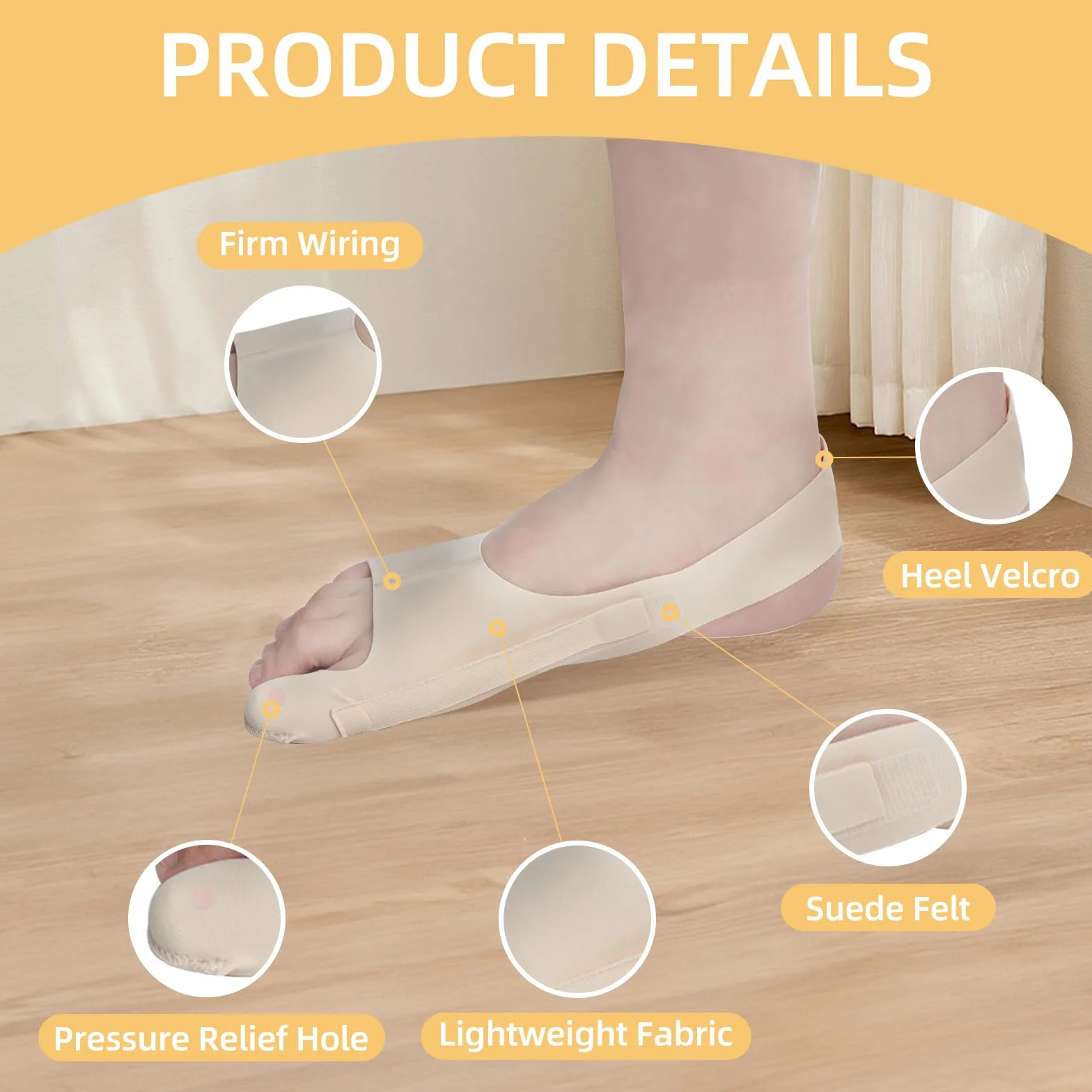 Ortopedyczna opaska korekcyjna na hallux valgus Bunion Sleeve rozmiar M na prawą stopę