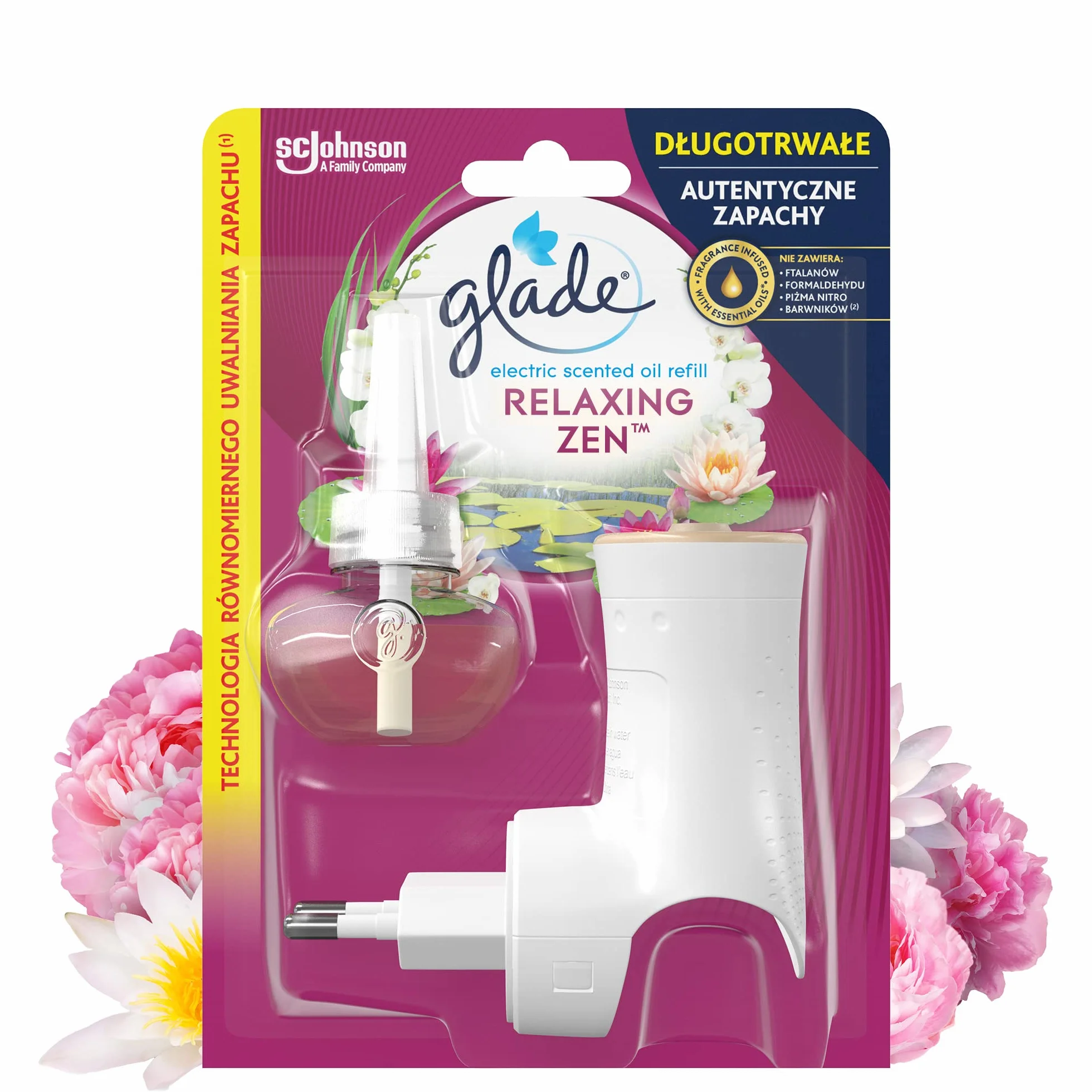 Glade Elektryczny Odświeżacz Powietrza, Scented Oil Relaxing Zen, 20 ml