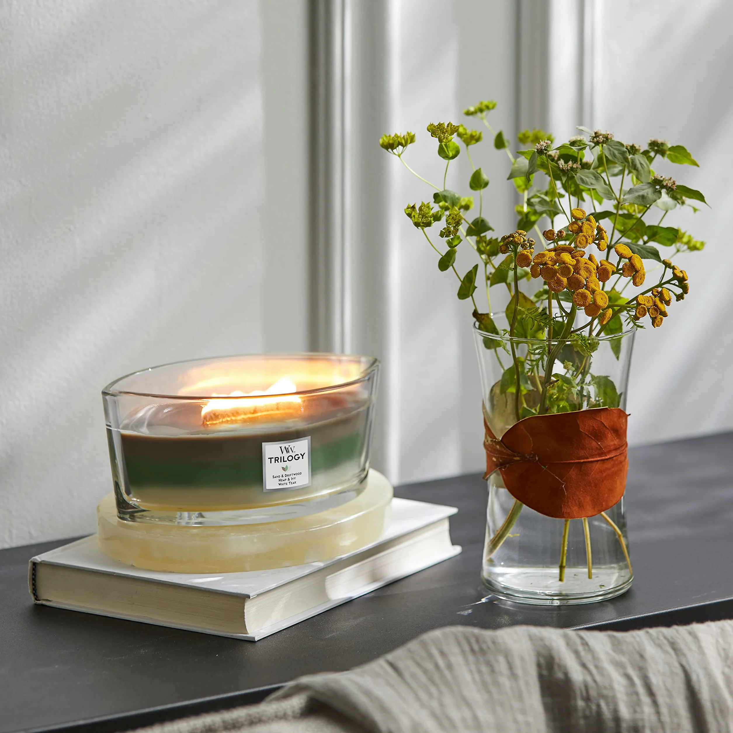 WoodWick Świeca zapachowa Ellipse Trilogy ametyst niebo, czas palenia 50 h