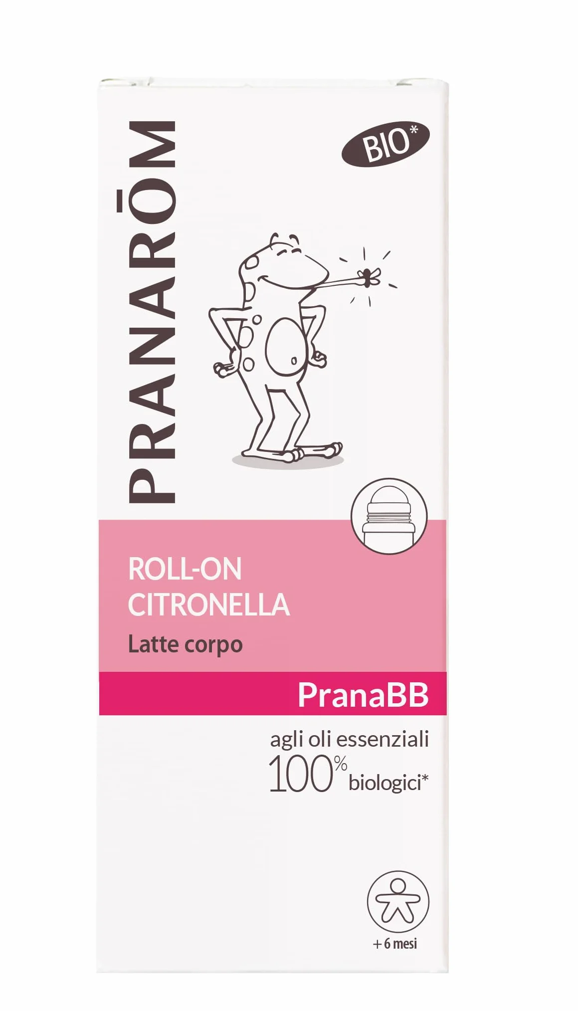 Pranarôm PranaBB Roll-on Citronela, Leche Corporal BIO, Protección Natural para bebe, 30 ml