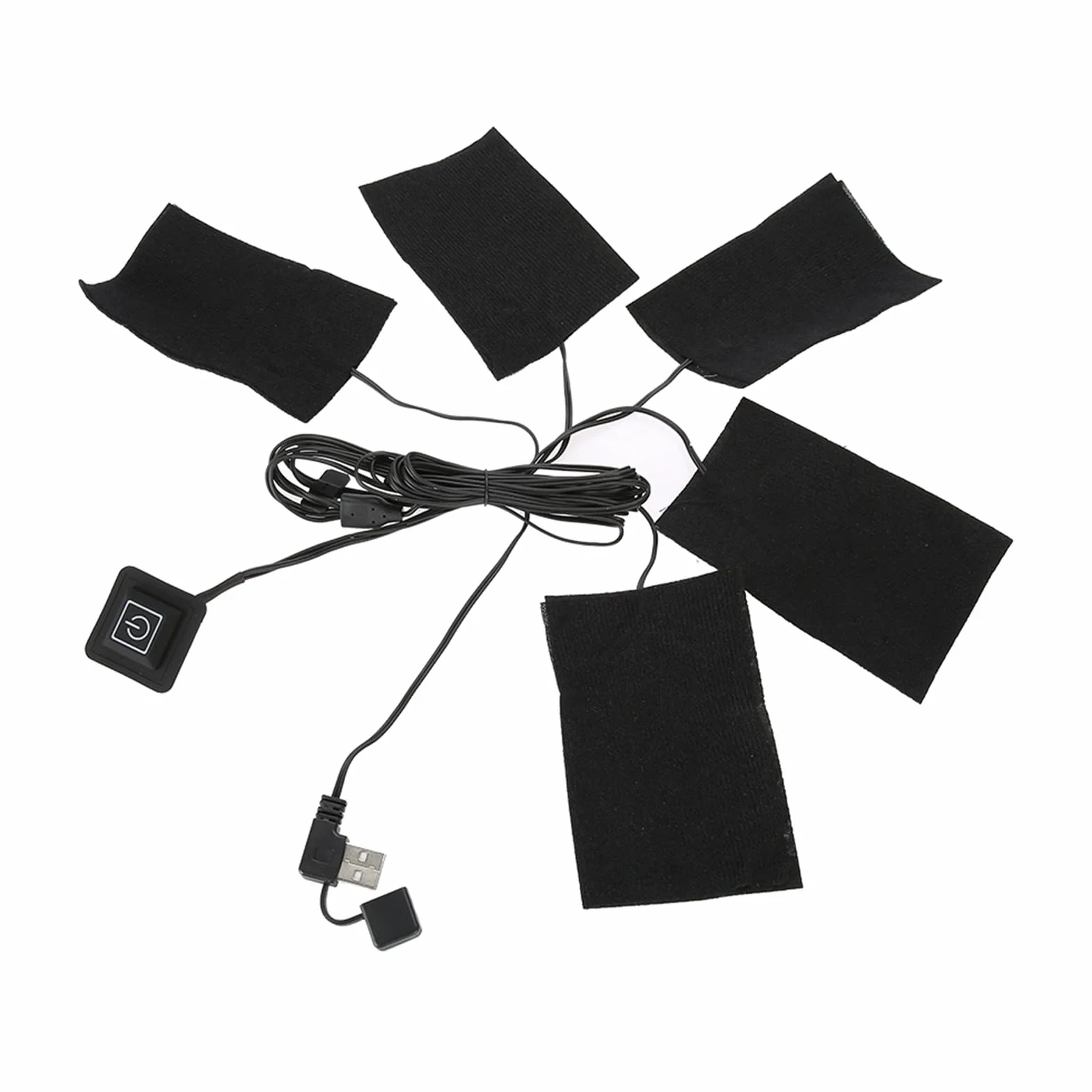 Elektryczna mata grzewcza na USB, 5 przenośnych, wodoszczelnych, składanych podkładek grzewczych, regulowana temperatura, element grzejny, narzędzie do podgrzewania