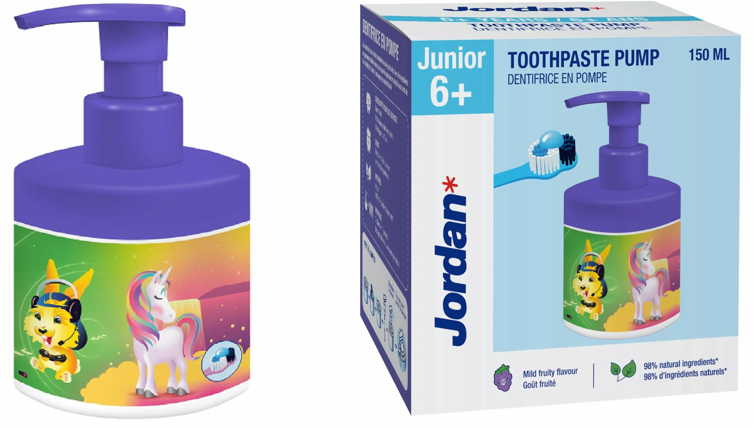 JORDAN JUNIOR PASTA DO ZĘBÓW W POMPCE 6-12 LAT 150 ML